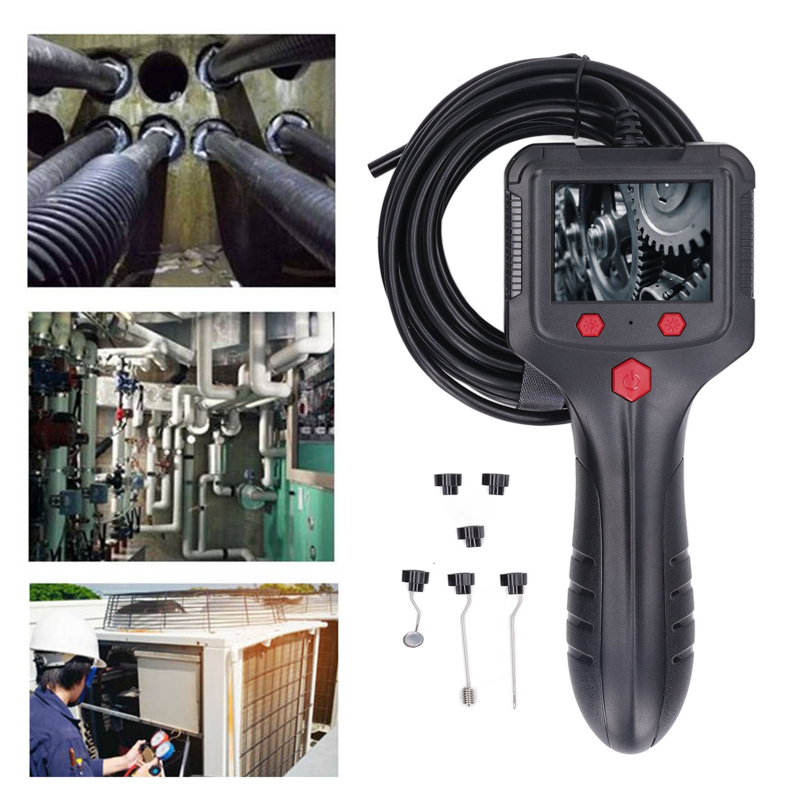 P100 Handendoskop Mit 2,4"-farbbildschirm, 5,5 Mm Hd-handendoskop Mit Bildschirm