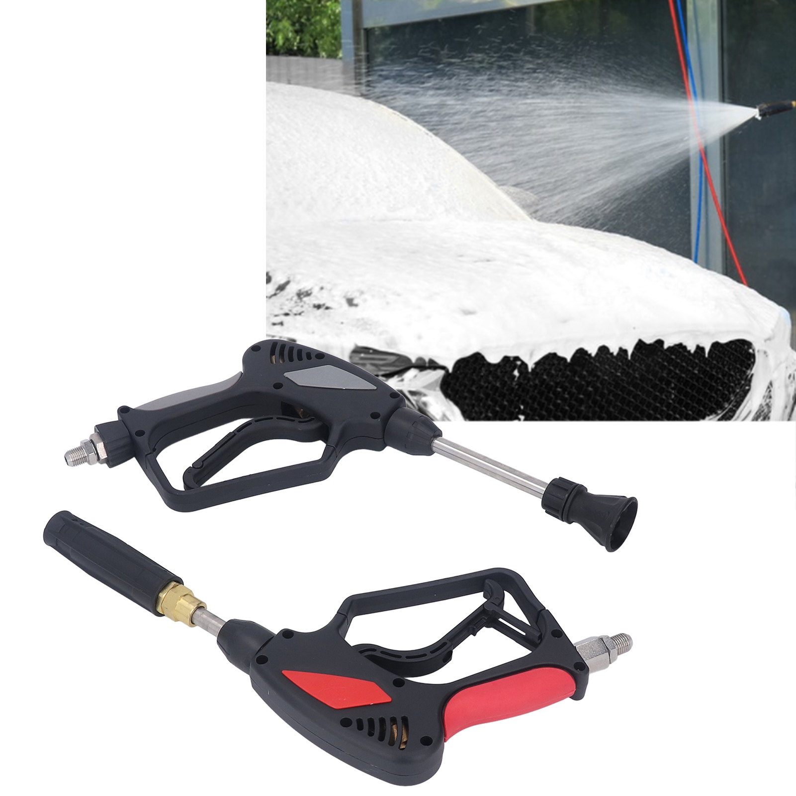 Wasserpistolen- Und Schaumpistolen-set Für 5000 Psi (10,57 Gpm) Hochdruckreiniger Mit Integriertem M141,5 Mm Außengewindeanschluss Und Verwicklungsschutz.