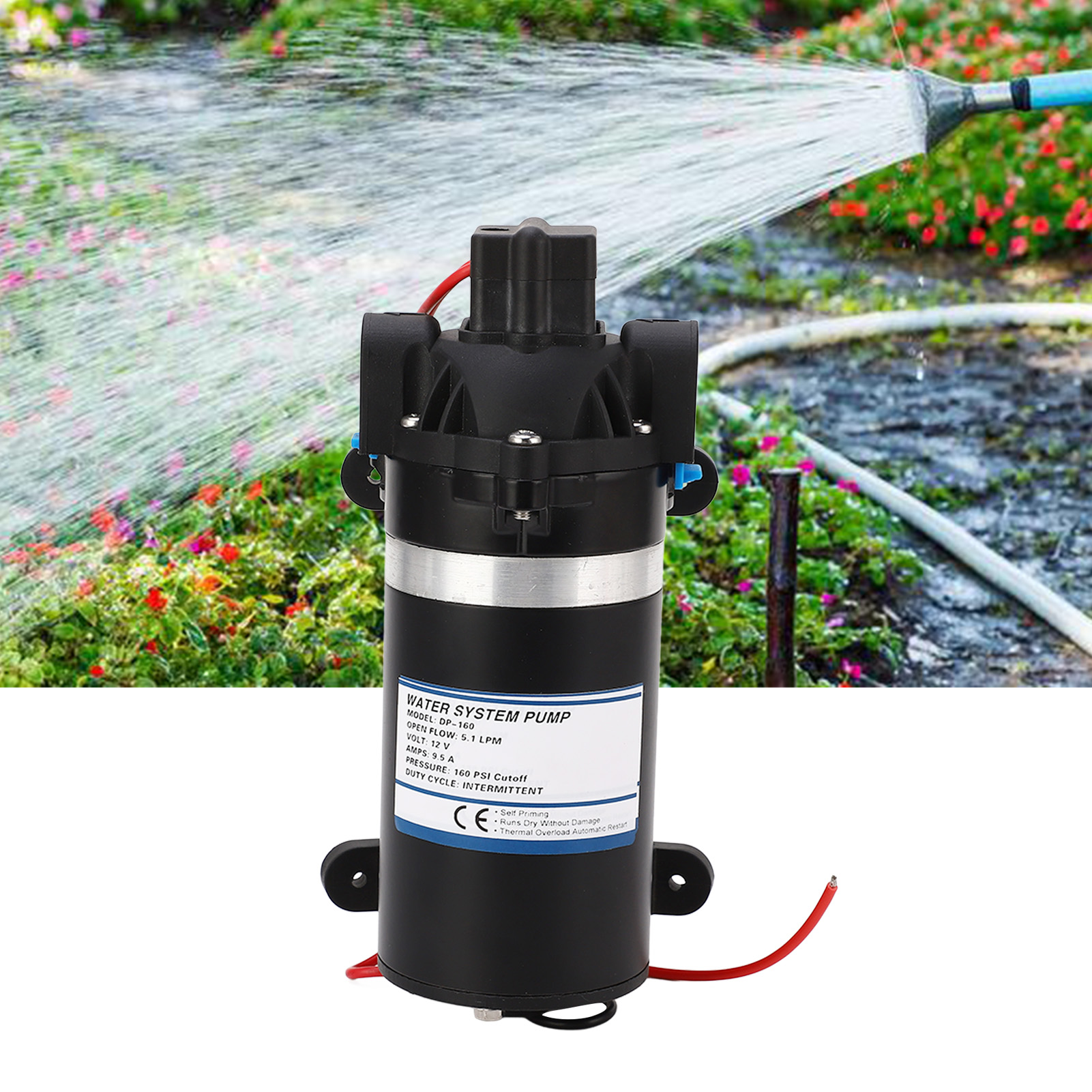 Dp-160 160 Psi Hochdruck-membranpumpe, 12v Dc Mini-membranwasserpumpe, Wasserdruckverstärker