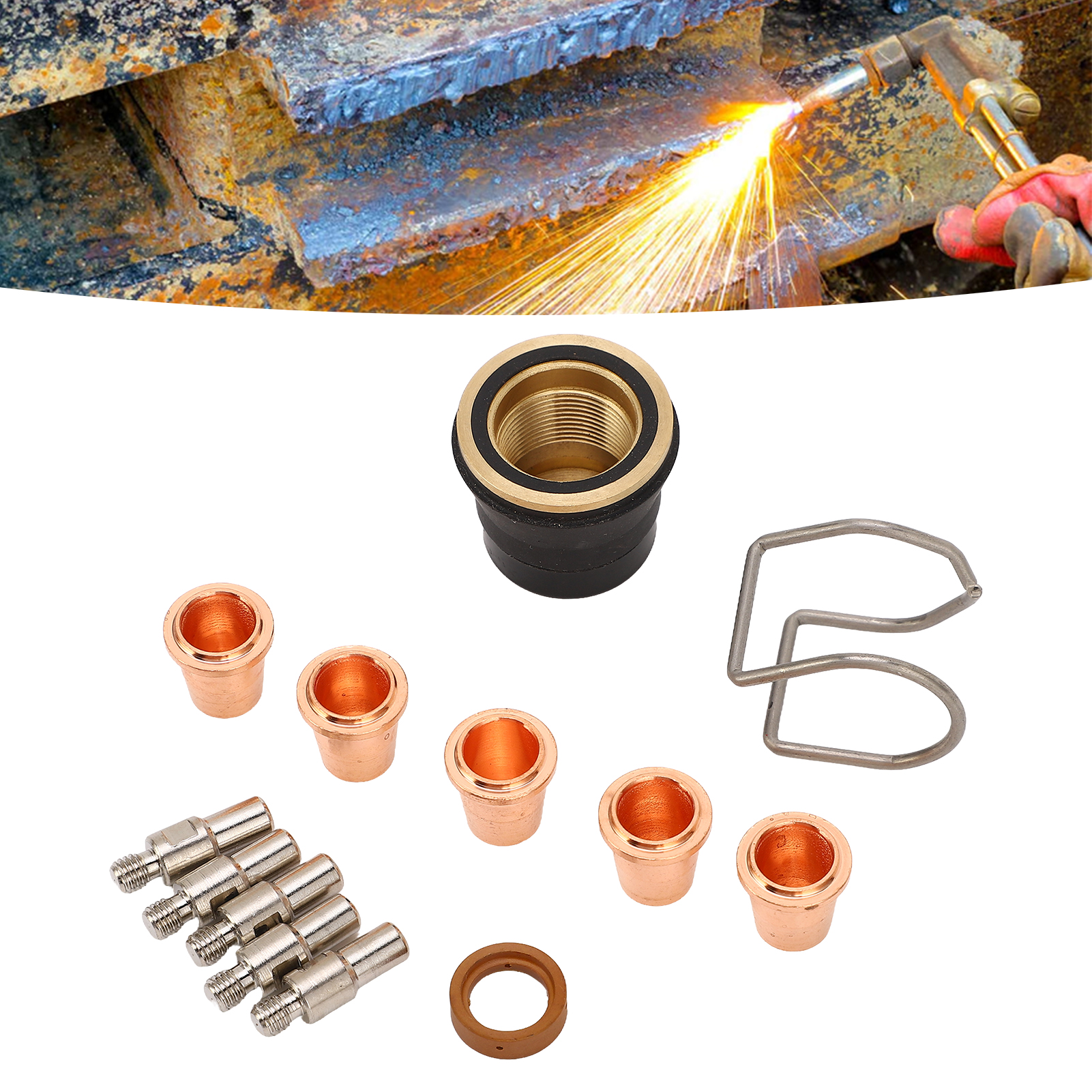 13-teiliges Set, Kompatibel Mit Verbrauchsmaterialien Für Den Plasmabrenner S45, Elektrodendüsenhalter S45