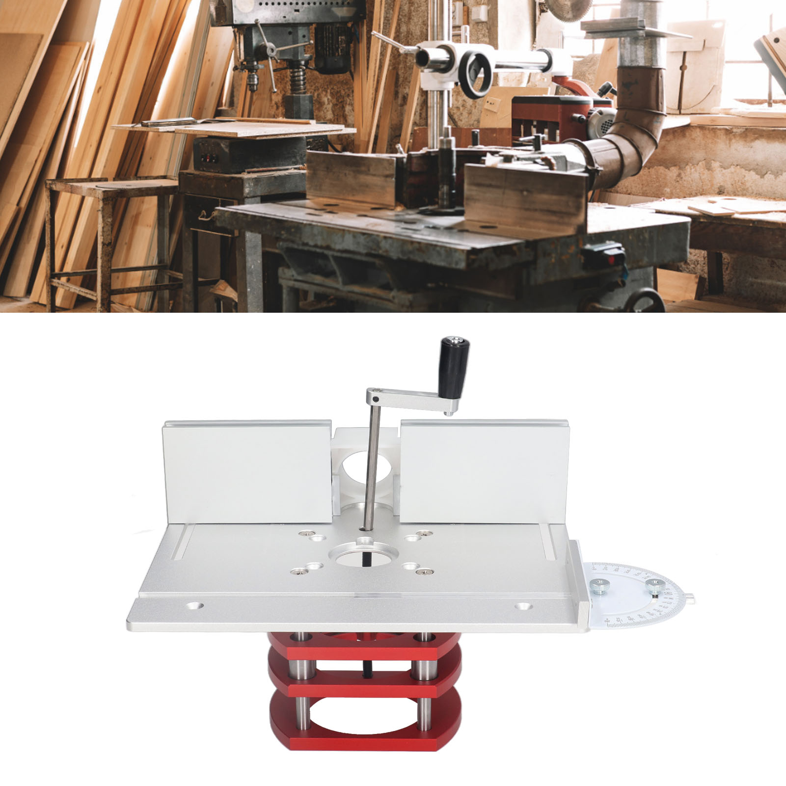 C8 Holzgraviermaschine Aus Aluminiumlegierung Mit Umgedrehter Platte, Nut-, Schneid- Und Fasenfunktion (silber)