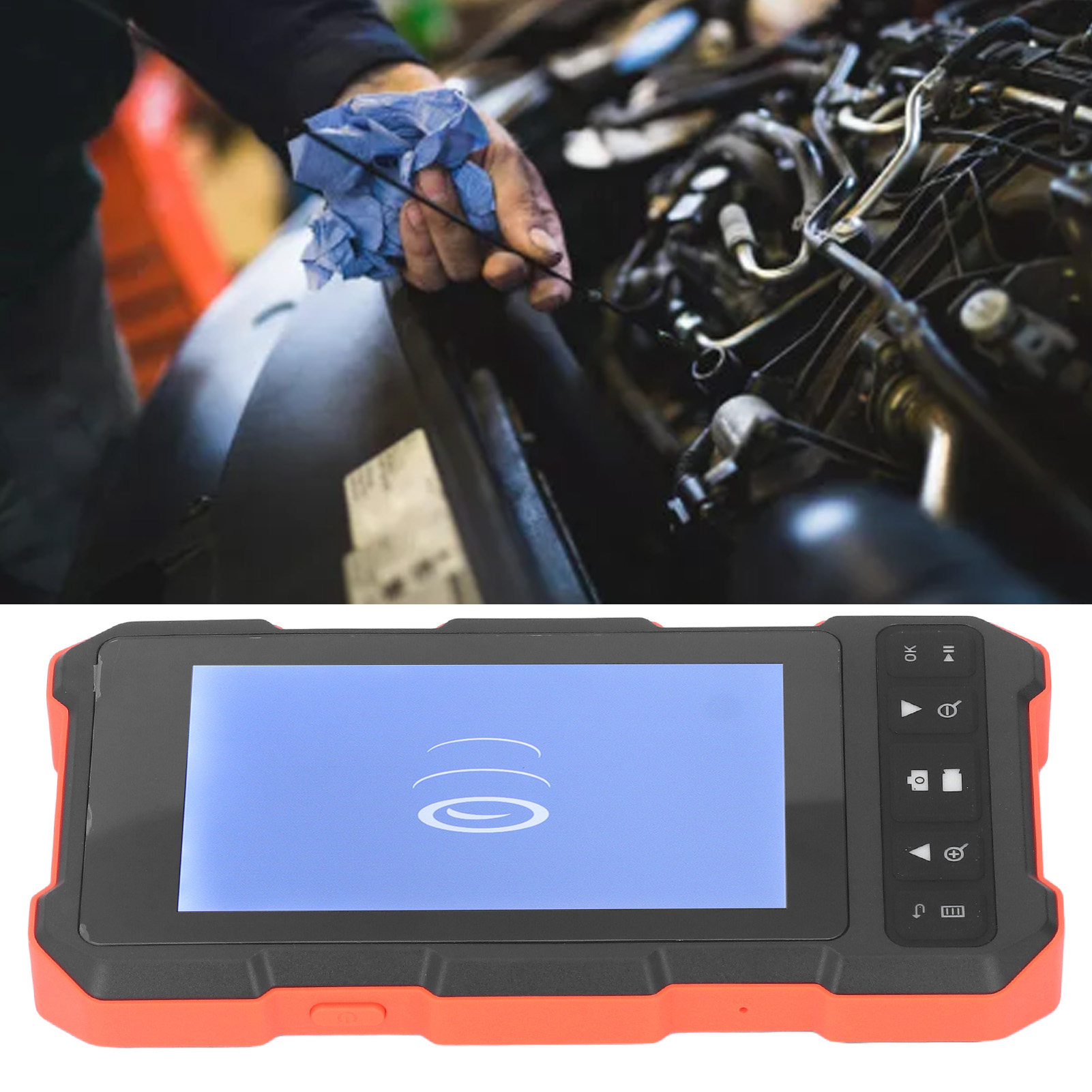 T21 4,5-zoll-ips-hd-1080p-endoskop, 5,5 Mm, Tragbares Industrieendoskop Für Automobilrohre