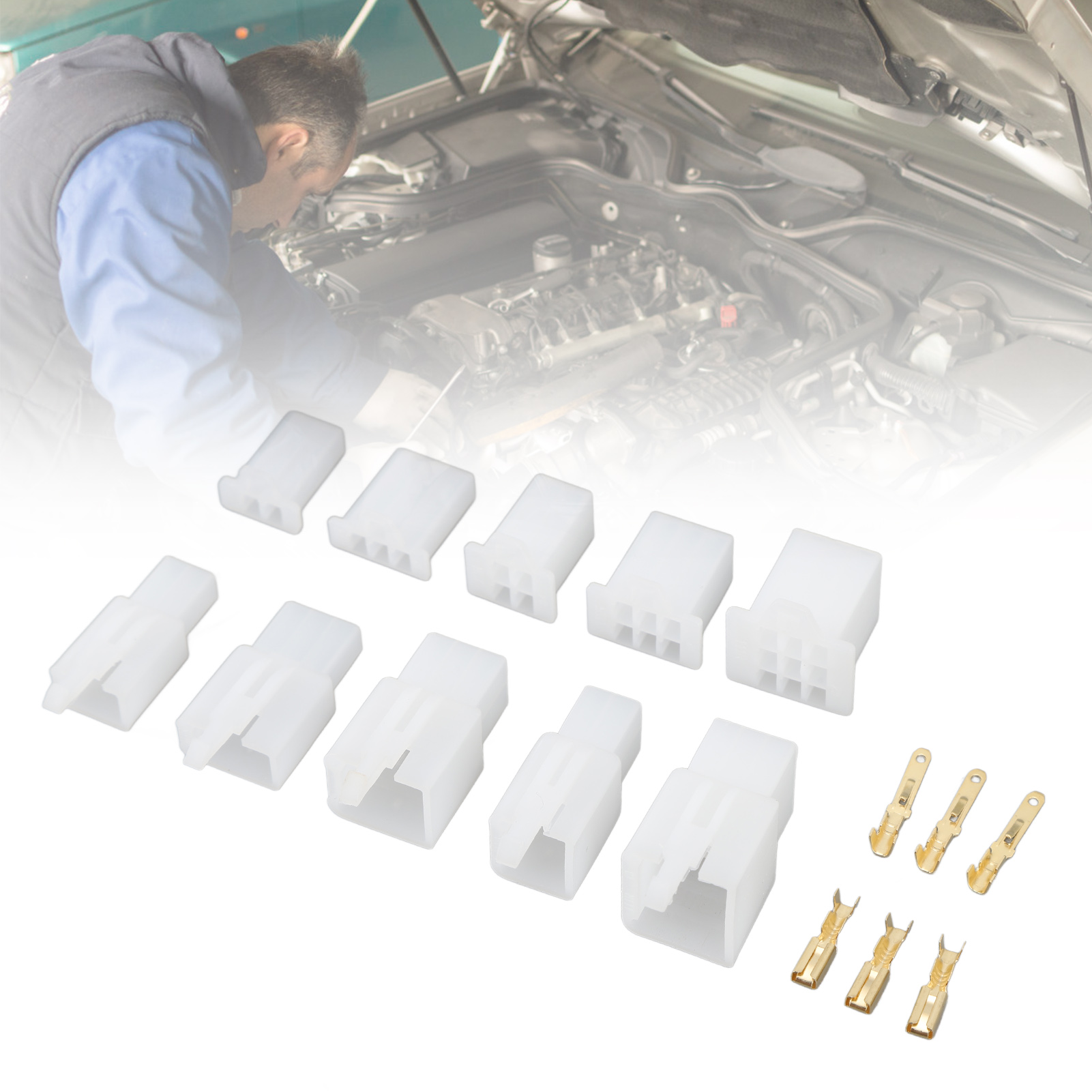 Packung Mit 580 2,8-mm-kfz-kabelverbindern Für Autos, Motorräder Und Elektrofahrzeuge – Klemmenblock