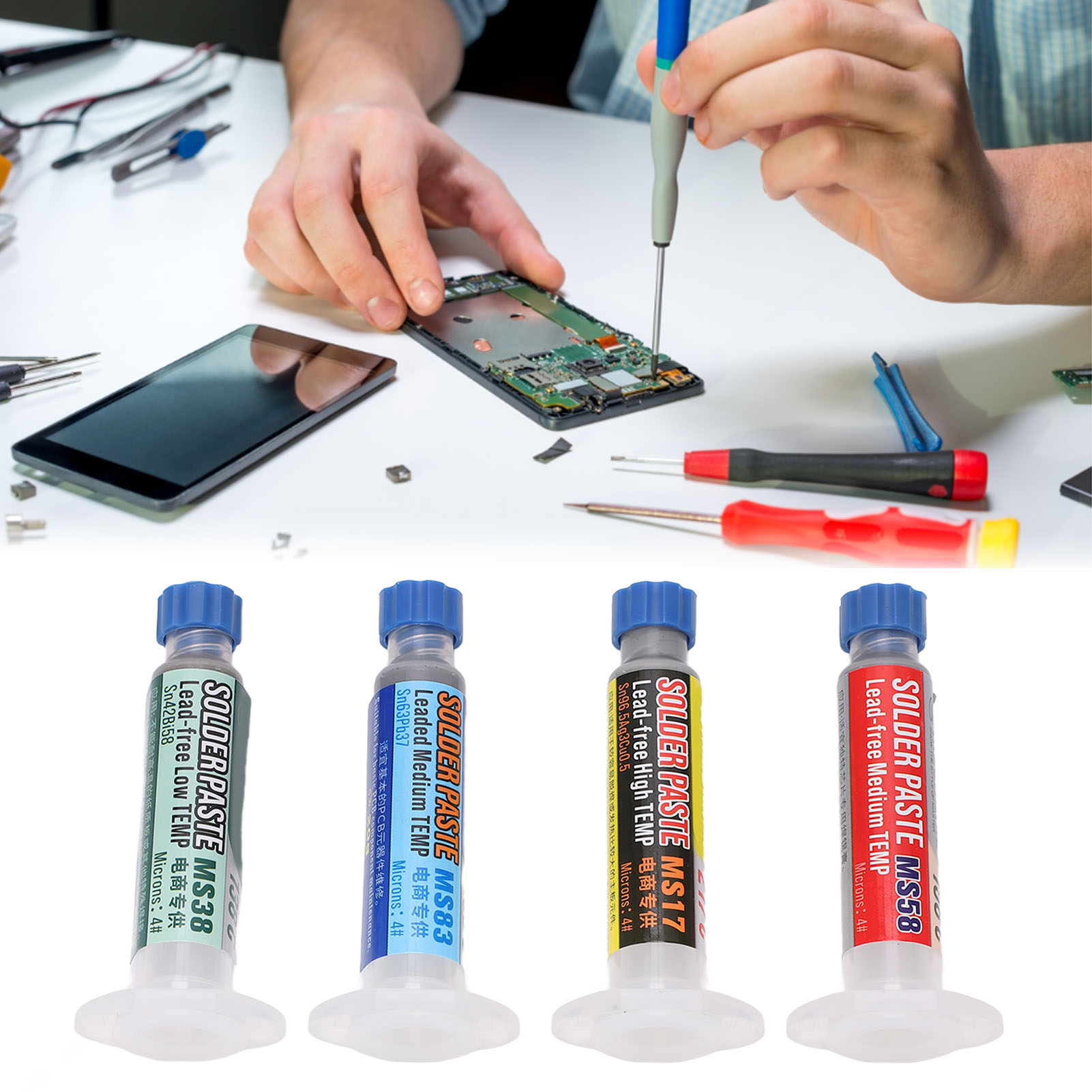 Lötpaste, Smd-lötpaste, Handy-reparatur, Umweltfreundliches, Bleifreies Lötpasten-set Für Hohe, Mittlere Und Niedrige Temperaturen