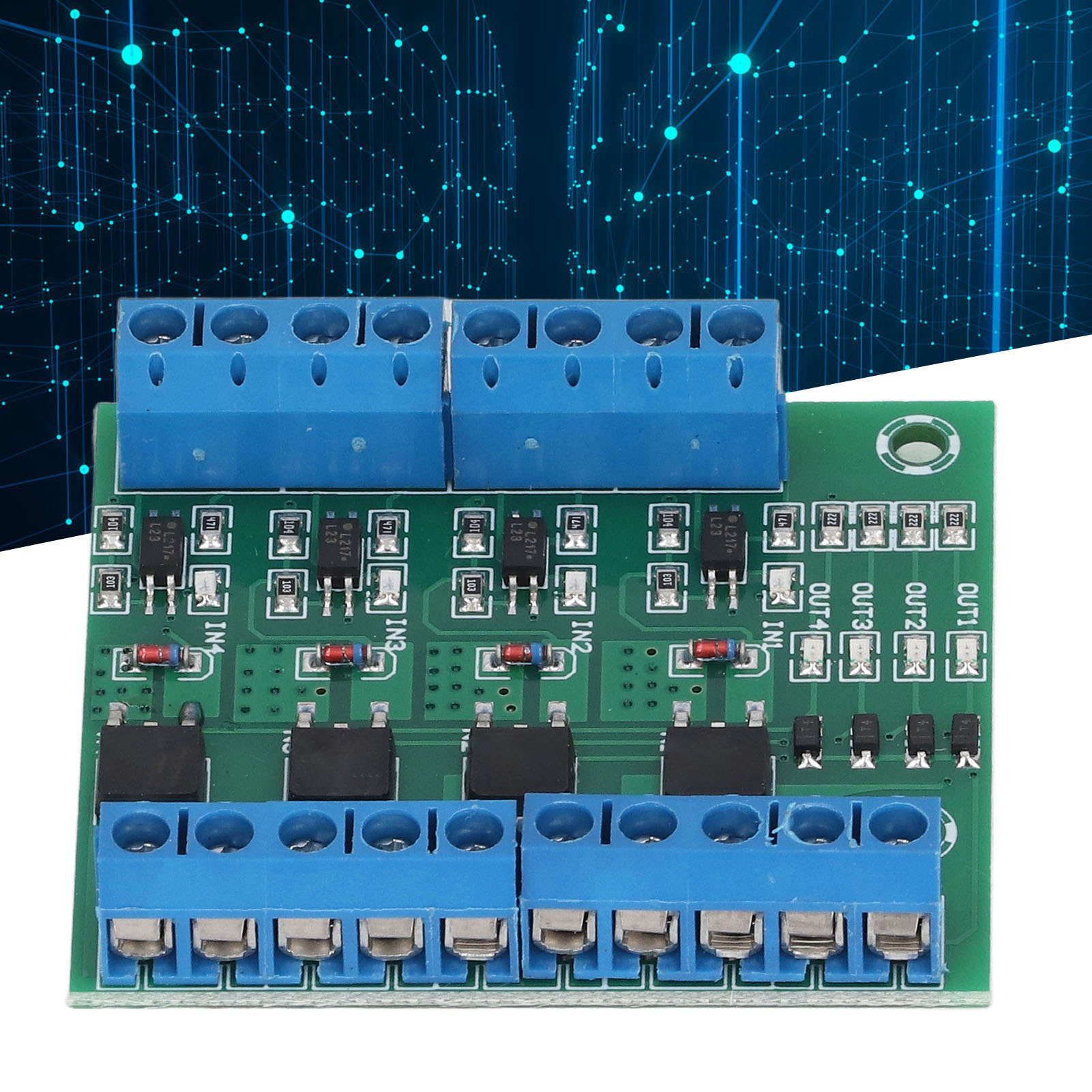 Leiterplatte/sps-verstärkersteuermodul Mit Vierkanaligem Mosfet/fet, Dc-isoliertem Optokoppler