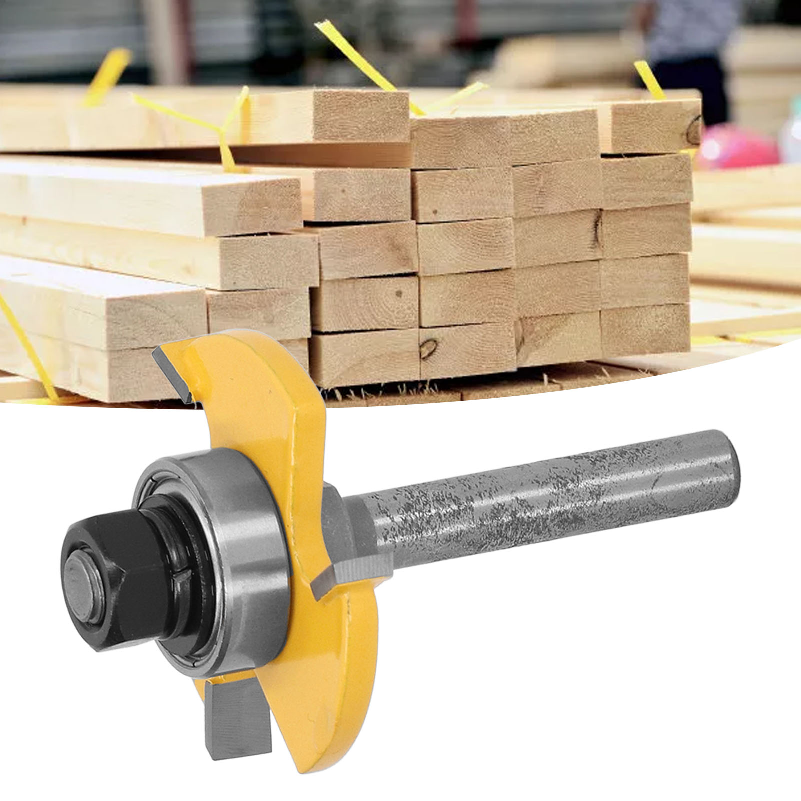 6,35 Mm (1/4") Dreischneider-t-fugenfräser, Paneelfräser, Parkettfräser, Holzfräser, Schaftdurchmesser 8 Mm