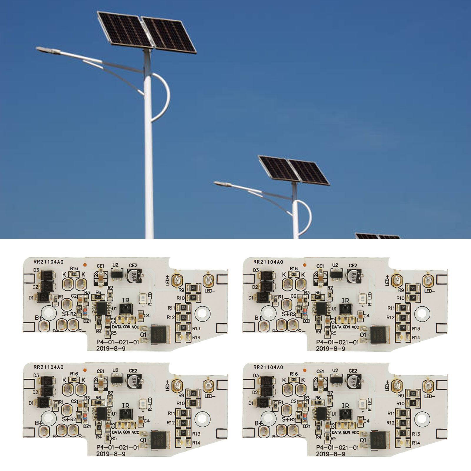 Verkauf Von 4 Einheiten Pro Set: 3,2v/3,7v/6,4v/7,4v/11,1v/12,8v Solarstraßenbeleuchtungs-steuerplatine Mit Dauerbeleuchtung.