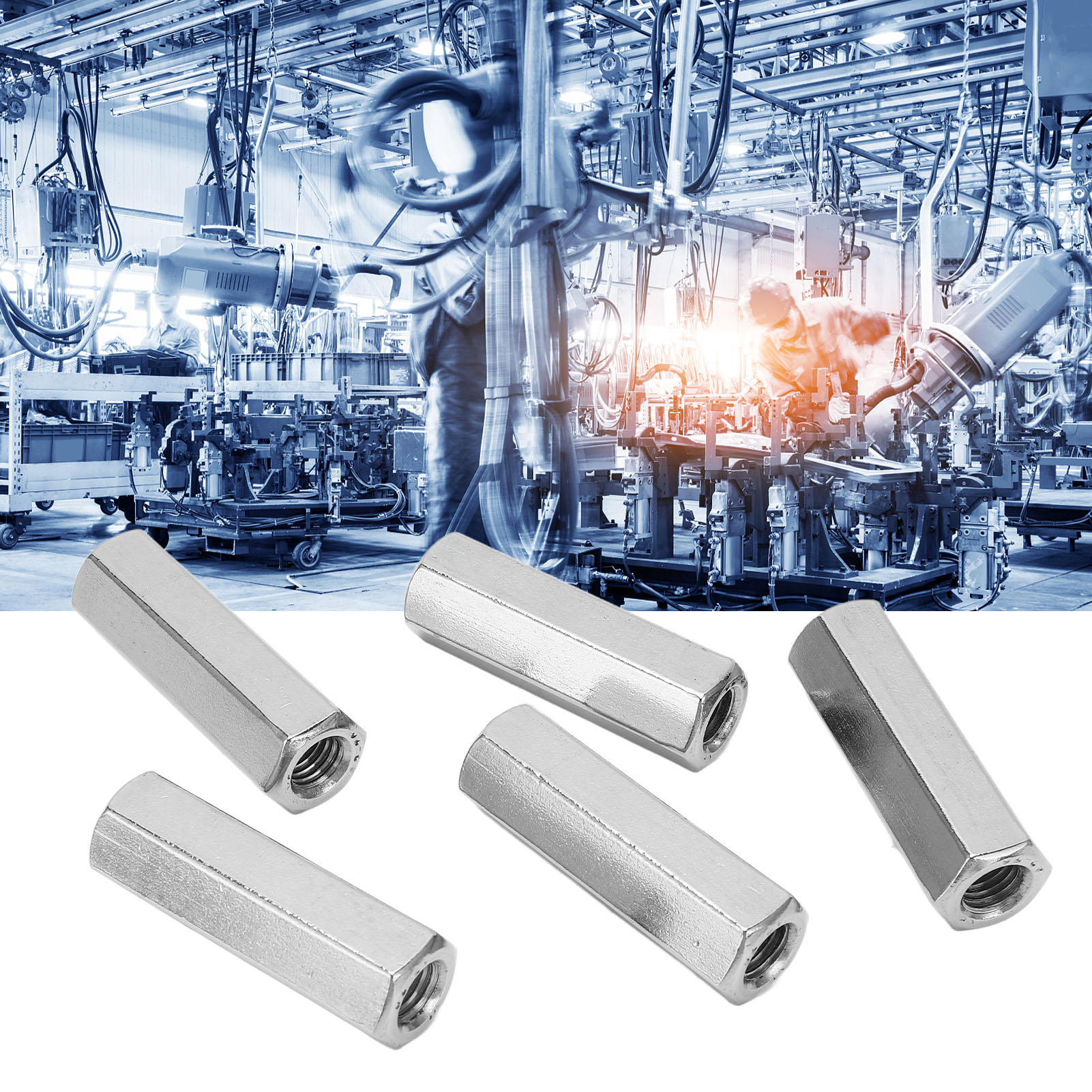 Sechskant-verbindungsmutter M101,5-17-l55mm Aus Edelstahl 304