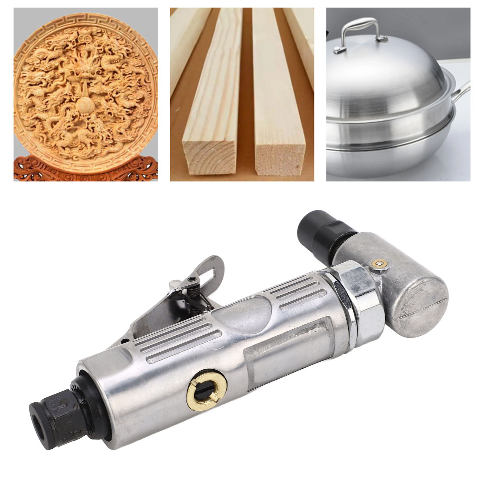Die Pneumatische 90°-graviermaschine Eignet Sich Zum Bearbeiten, Polieren, Anfasen, Entgraten, Schleifen, Glätten Und Gravieren Von Metallen, Holzprodukten, Reifen Usw.