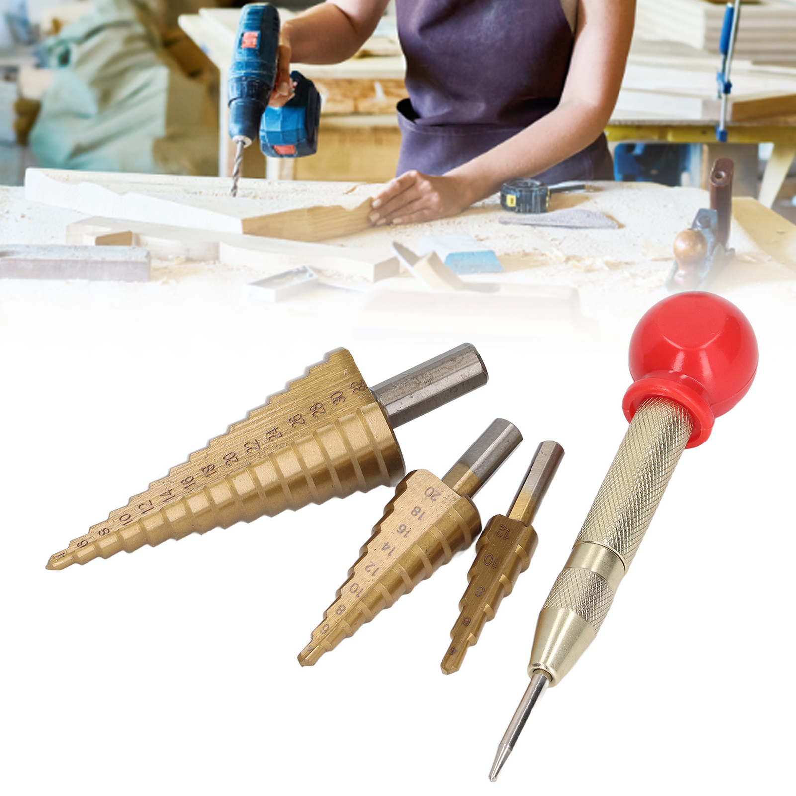Pagodenbohrer-set, Pagodenbohrer, Sägezahn-spiralbohrer Und Kehrbohrer.