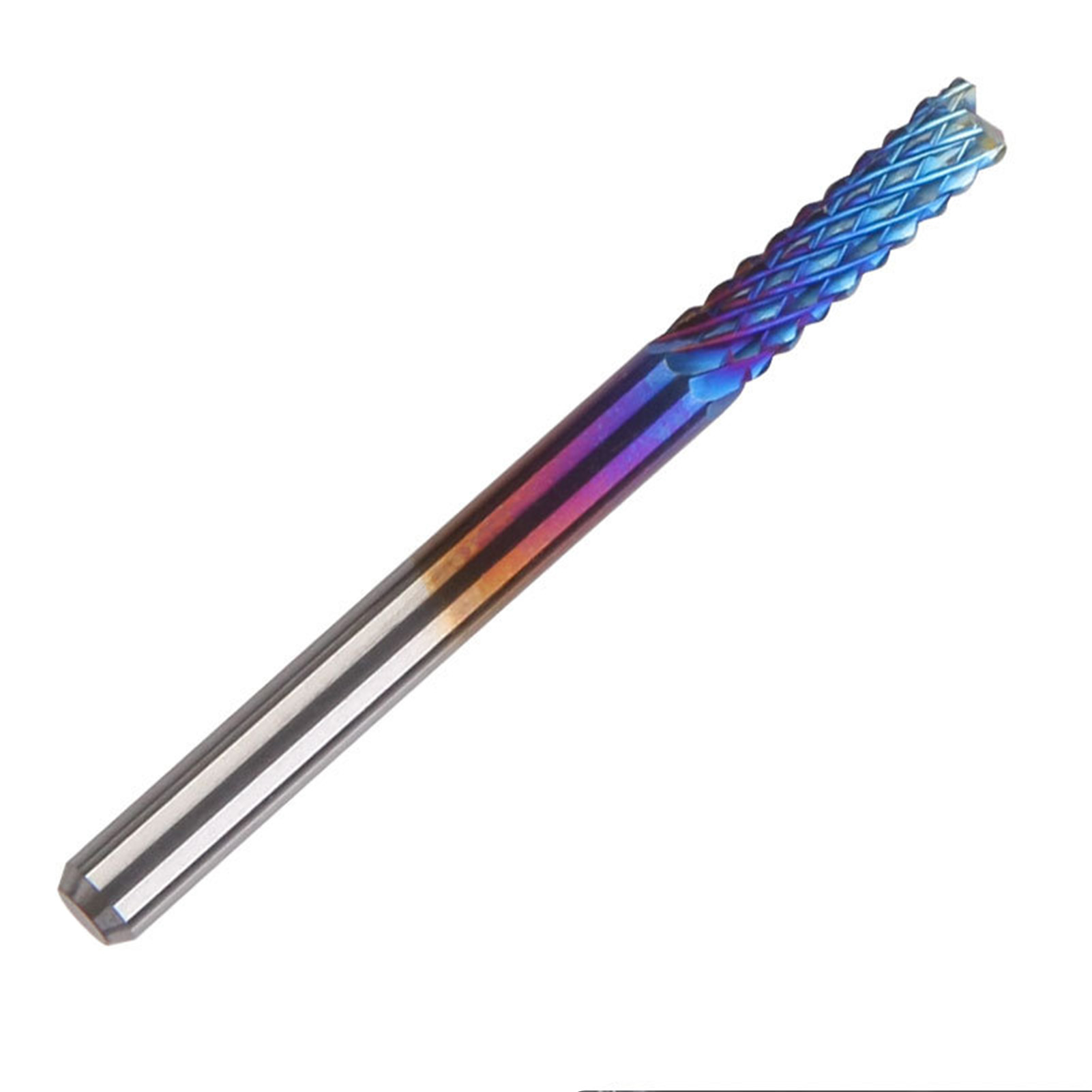 Satz Mit 10 Wolframstahl-fräsern Für Graviermaschinen, Leiterplattenfräser, Oberfräser, Schruppfräser Für Leiterplatten, Fräser Mit Gebläuter Körnung, 0,8–3,175 Mm