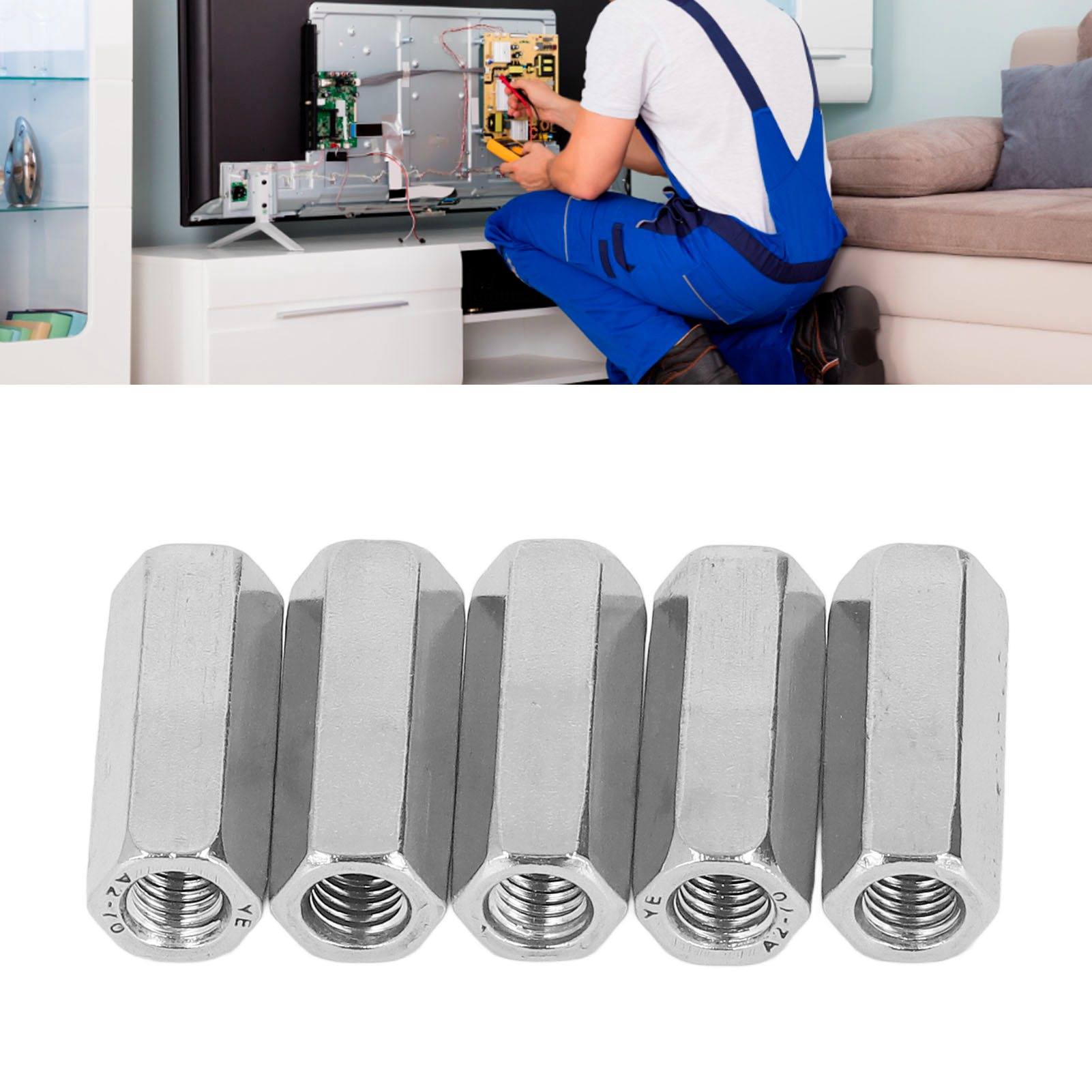 Sechskant-verbindungsmutter M81,25-13-l35 Mm Aus Edelstahl 304