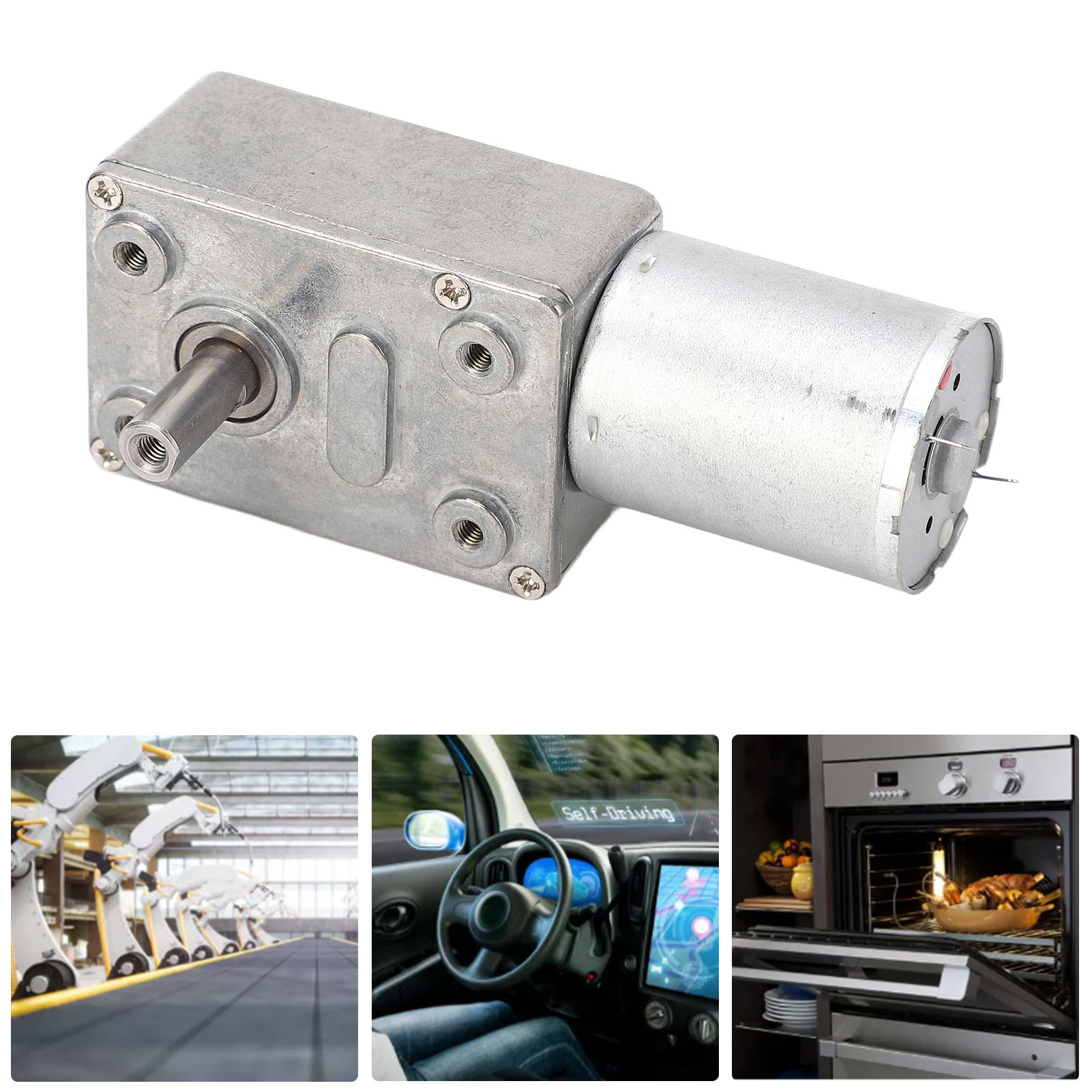 Jgy-370 Gleichstrom-getriebemotor, 12 Mm Einwellenlänge, 12 V, Niedrige Drehzahl, Selbsthemmendes, Reversibles Schneckengetriebe Mit Montagehalterung, 30 U/min