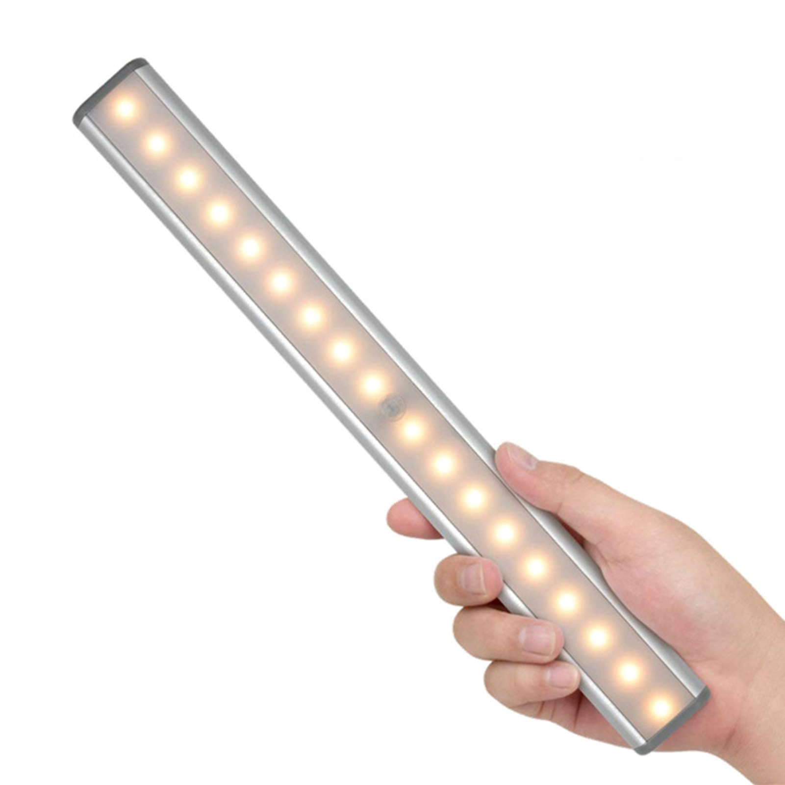 Bewegungsaktivierter Led-streifen (24 Leds), Warmweißes Licht, Kabellos, Usb-aufladbar, Magnetisch