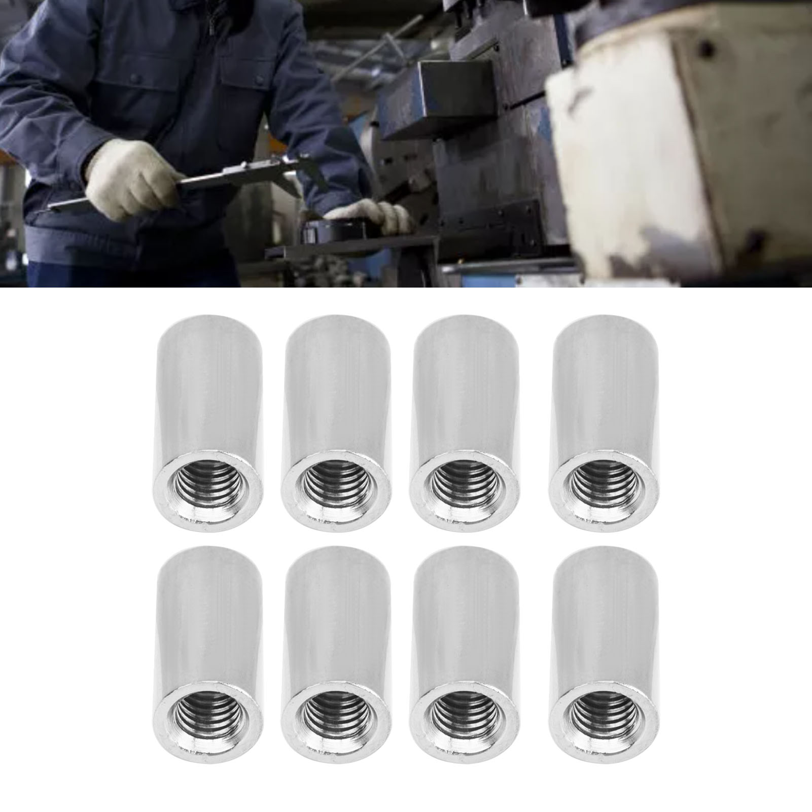 M50,8-8-l15mm Zylinder-verbindungsmuttern-set Mit Innengewinde (20 Stück)