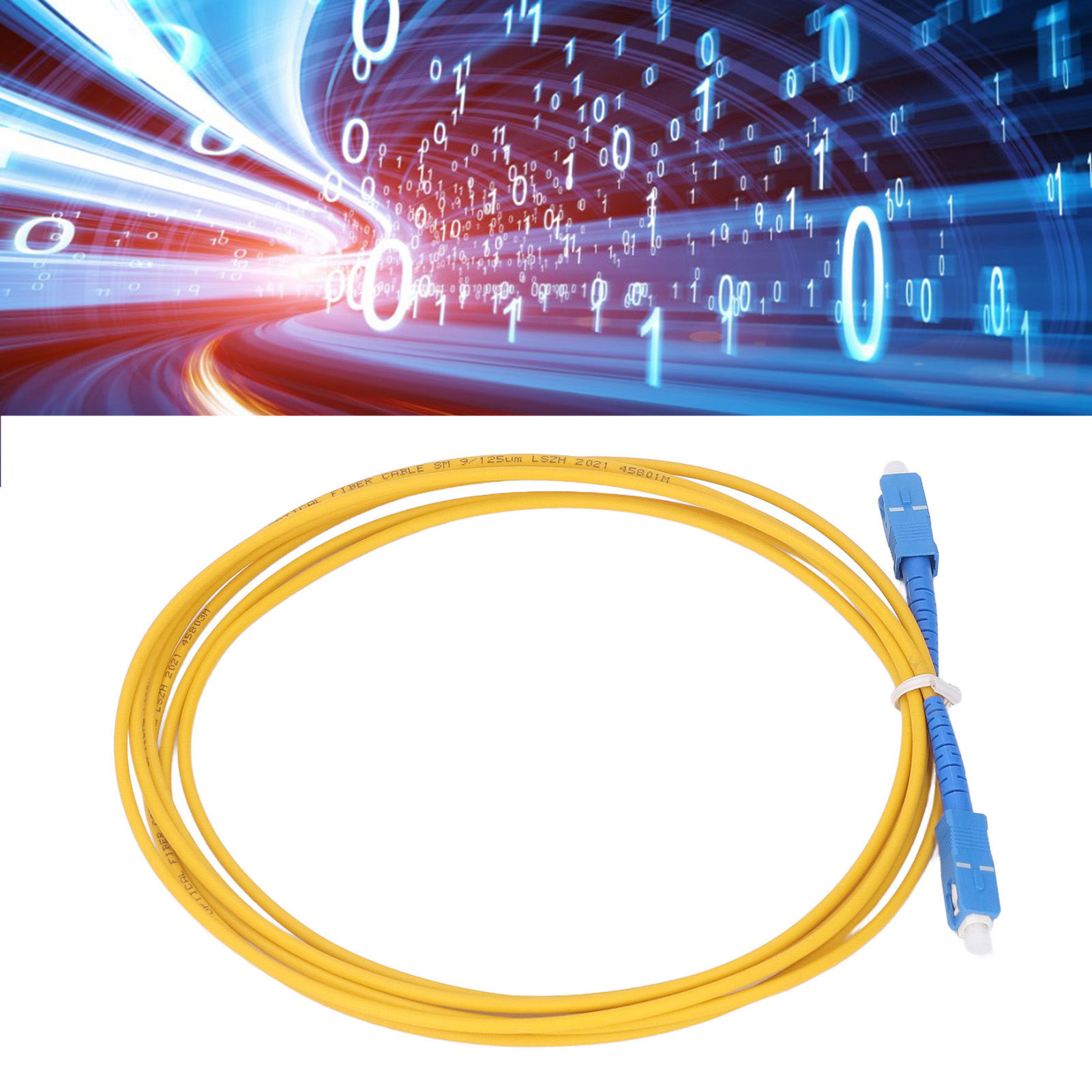 Halogenfreies Glasfaser-verlängerungskabel Bj-upc/sc-upc/sc-sm-3m, Telekommunikationsqualität, Geringe Rauchentwicklung, Erhältlich In 5er-packungen