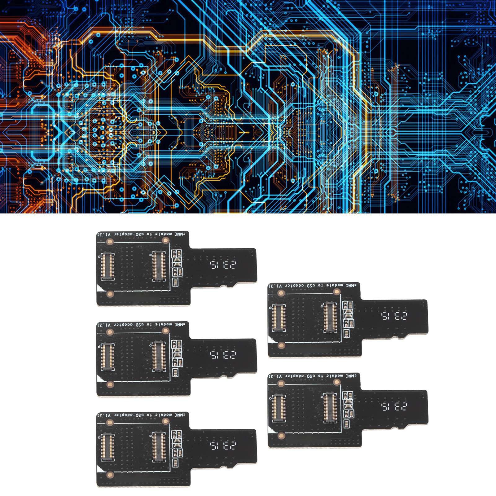Das Rockchip Rk3399 Entwicklungsboard Wird Mit Einer Speziellen Emmc-adapterkarte Geliefert, Mit Der Rockchip 4 Emmc-karten In Usd-karten Umgewandelt Werden Können.