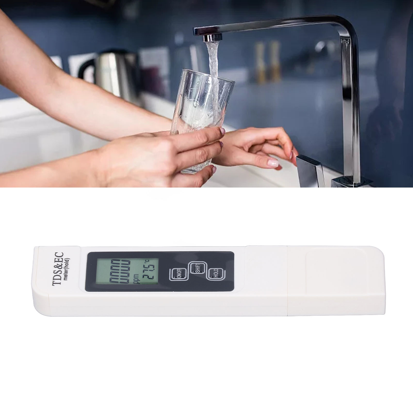 Tragbarer Tds-stift, 3-in-1-leitfähigkeitstester, Ec-tds-tester