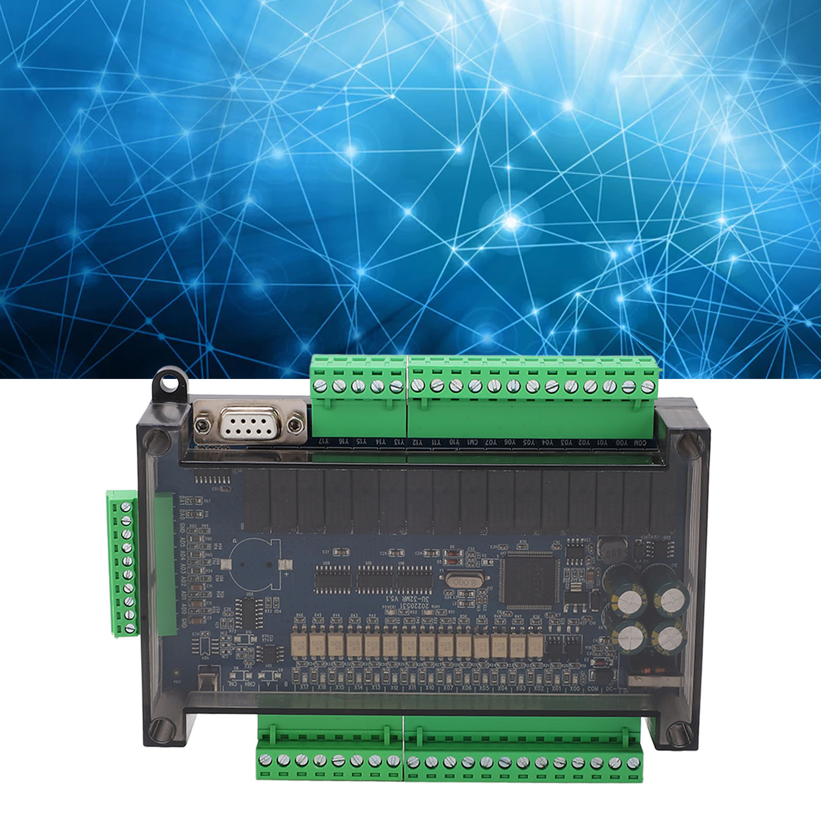 24v Dc Industriesteuerplatine 3-32mr-3v3i-2d-2i60k-kf Hochgeschwindigkeits-ein-/ausgang 6ad-2da Modbus-kompatibel Mit 2-kanal-hochgeschwindigkeitszähler
