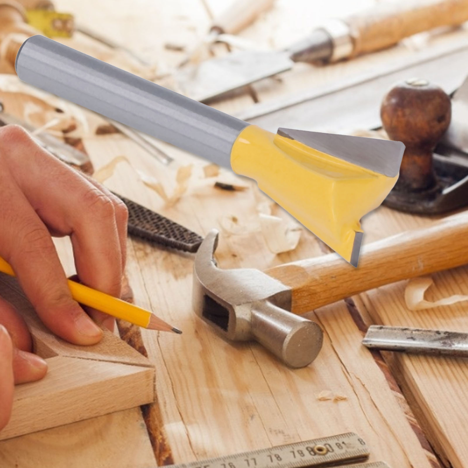 Gelber 6-griff-schwalbenschwanzfräser, Hartmetall-holzfräser, 65/8