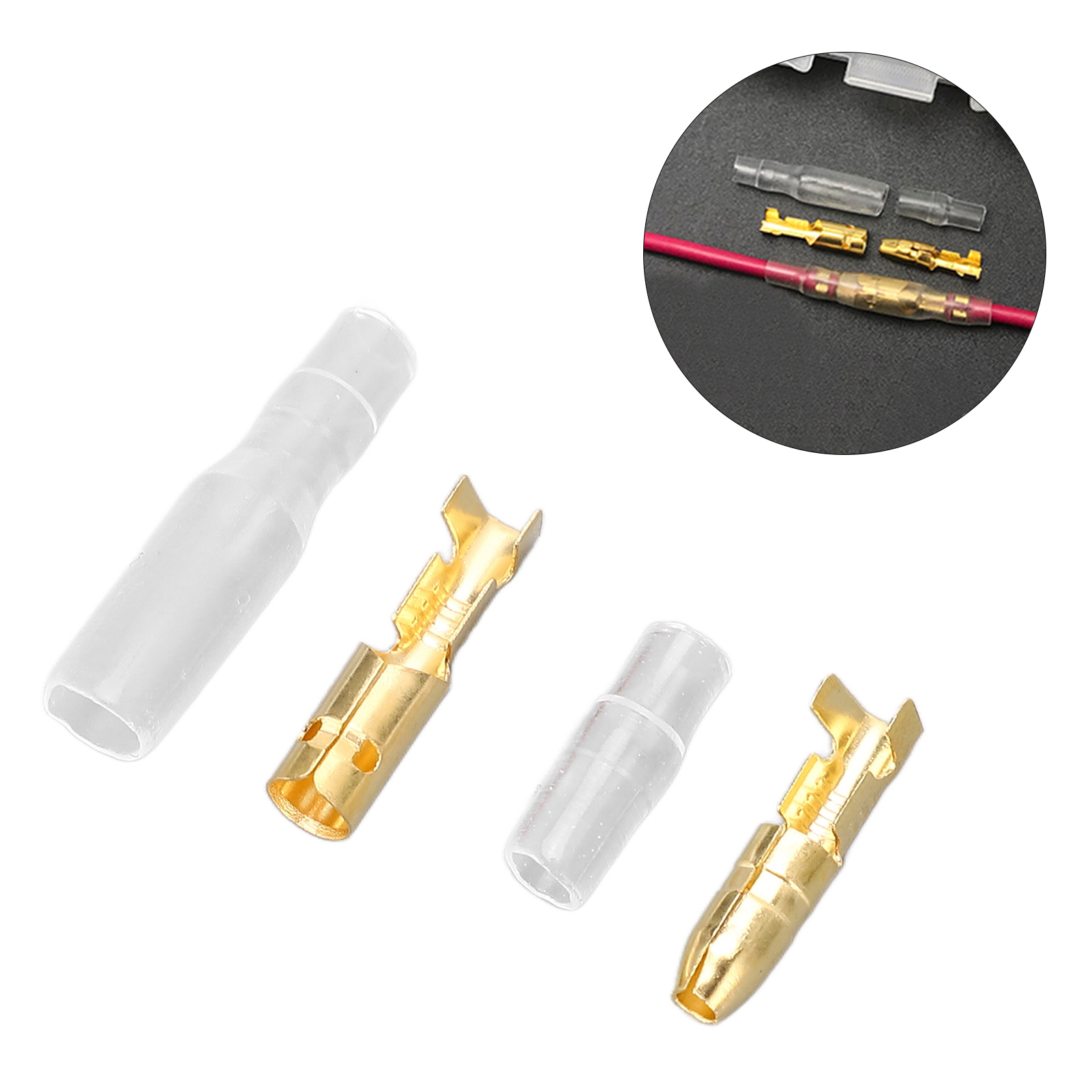 200 Stecker Und Buchsen, Konische Form 4.0, Kaltverpresst Und Mit Isolierhülsen Versehen