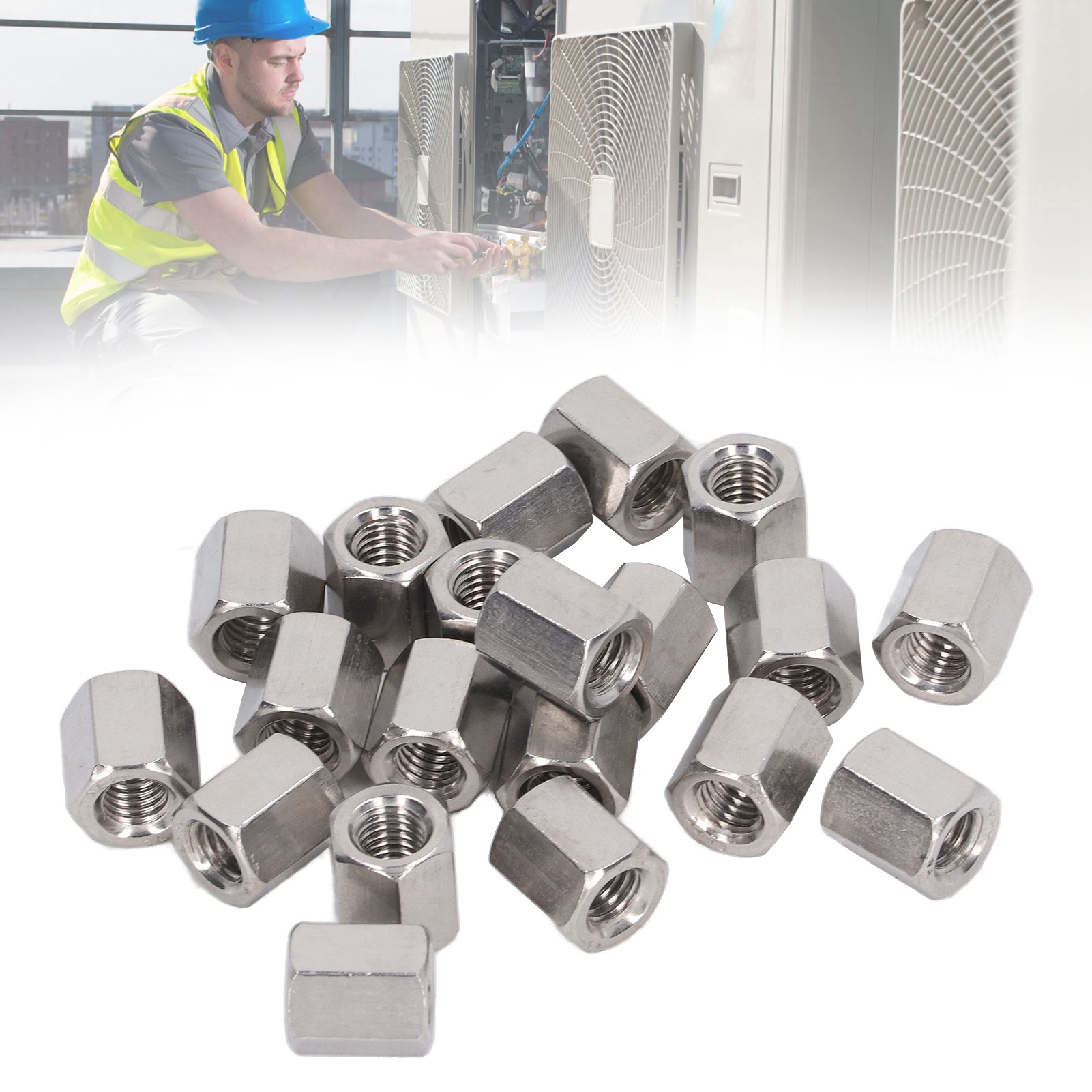 Sechskant-verbindungsmutter M81,25-13-l15 Mm Aus Edelstahl 304