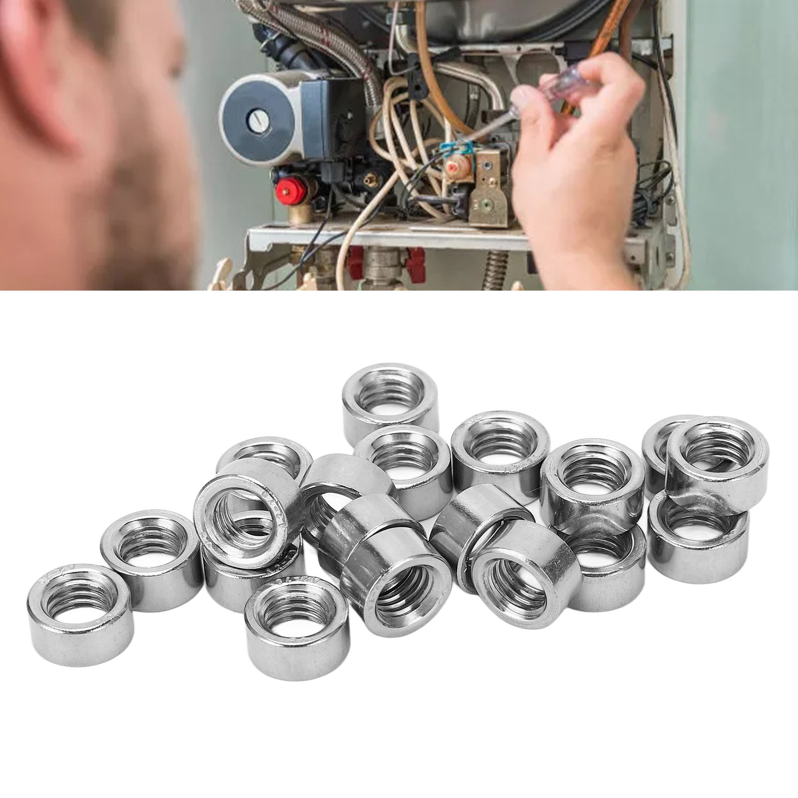 M812,5-12-l6mm Zylinder-verbindungsmuttern-set Mit Innengewinde (20 Stück)
