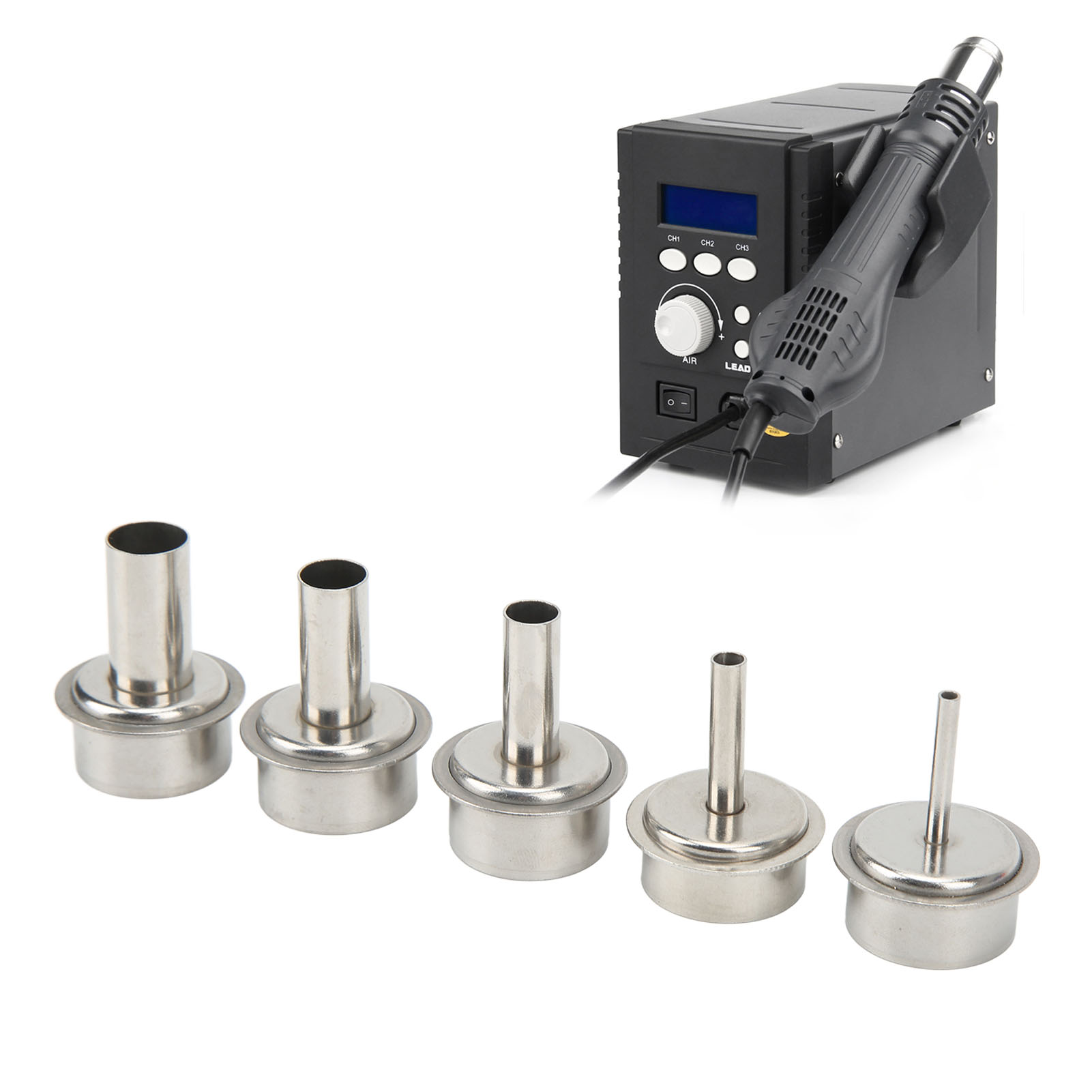 Quick 861 Druckluftpistole 5-düsen-set: Winkeldüse Für Mikroskop, Handy-reparatur.