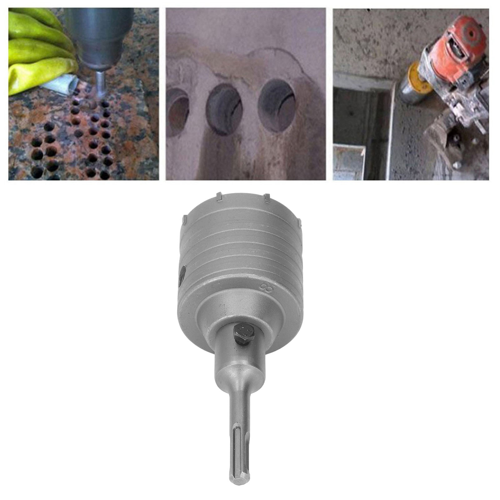 Set Mit 3 Schlagbohrern, Wandlochzieher, Hartmetall-lochzieher Für Beton, Aluminiumkoffer