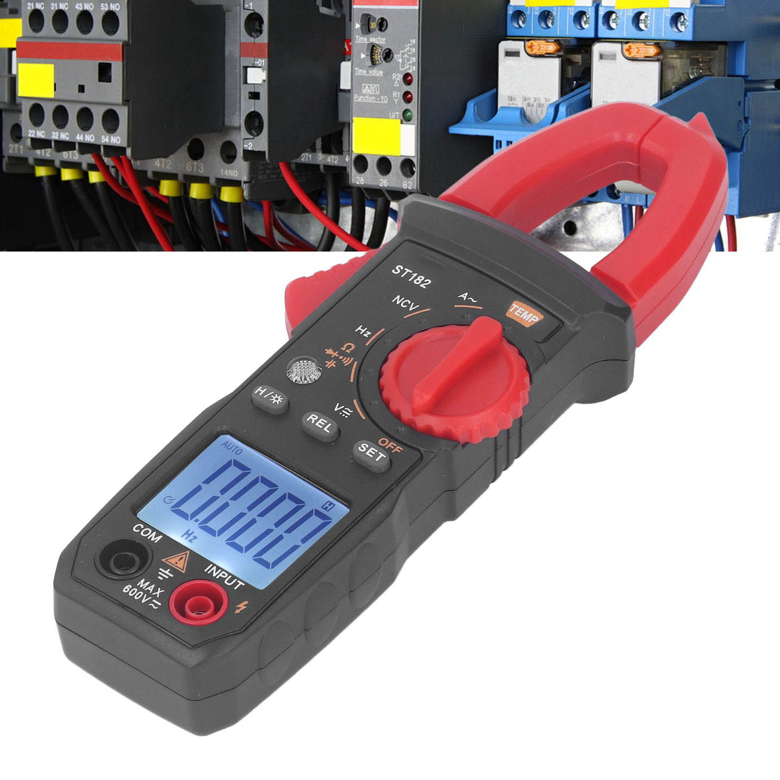 St182 Intelligentes Digitales Stromzangenmessgerät Mit Temperaturmessung, Hochpräzises Multimeter, Ac/dc-stromzangenmessgerät, Digitalanzeige, Hintergrundbeleuchtetes Stromzangenmessgerät