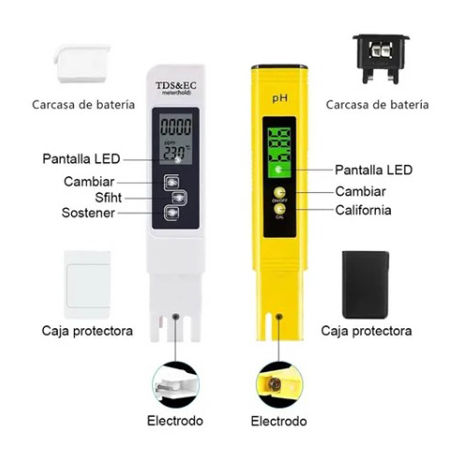 Ph-meter 0,01, Ph-teststift 0,2, Leitfähigkeitsmessgerät, Tds-wasserqualitätsprüfstift