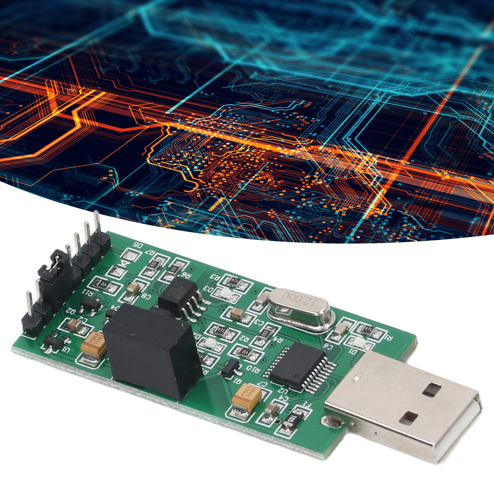 Isoliertes Usb-zu-hochgeschwindigkeits-ttl-seriell-port-ausgangsmodul Mit Leistungsoptokoppler Und 3,3-v-/5-v-isolation