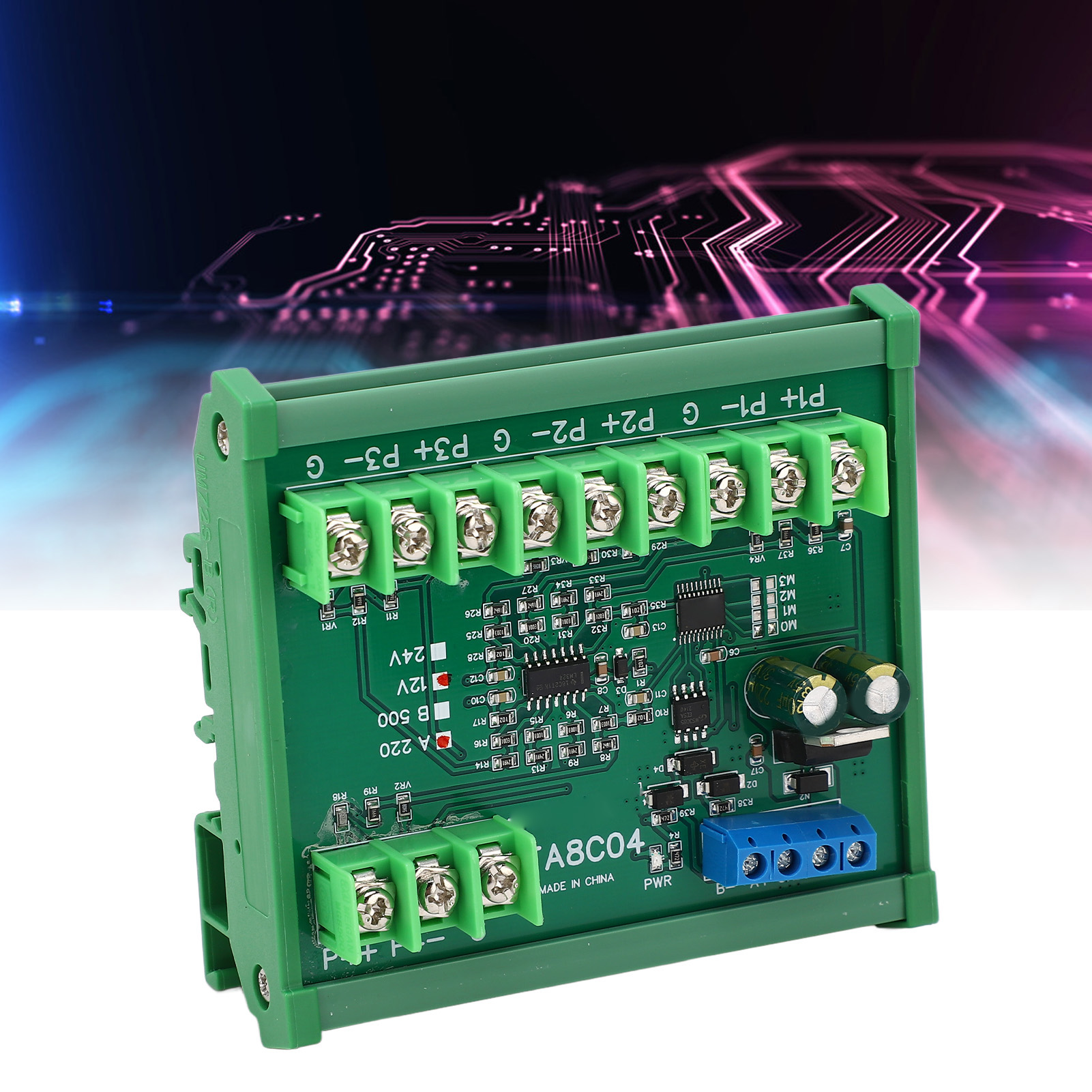 Pt100 Rtd 4-kanal-rs485-temperatursensormodul, Modbus-widerstandserfassungseinheit Rtu A220dc12v