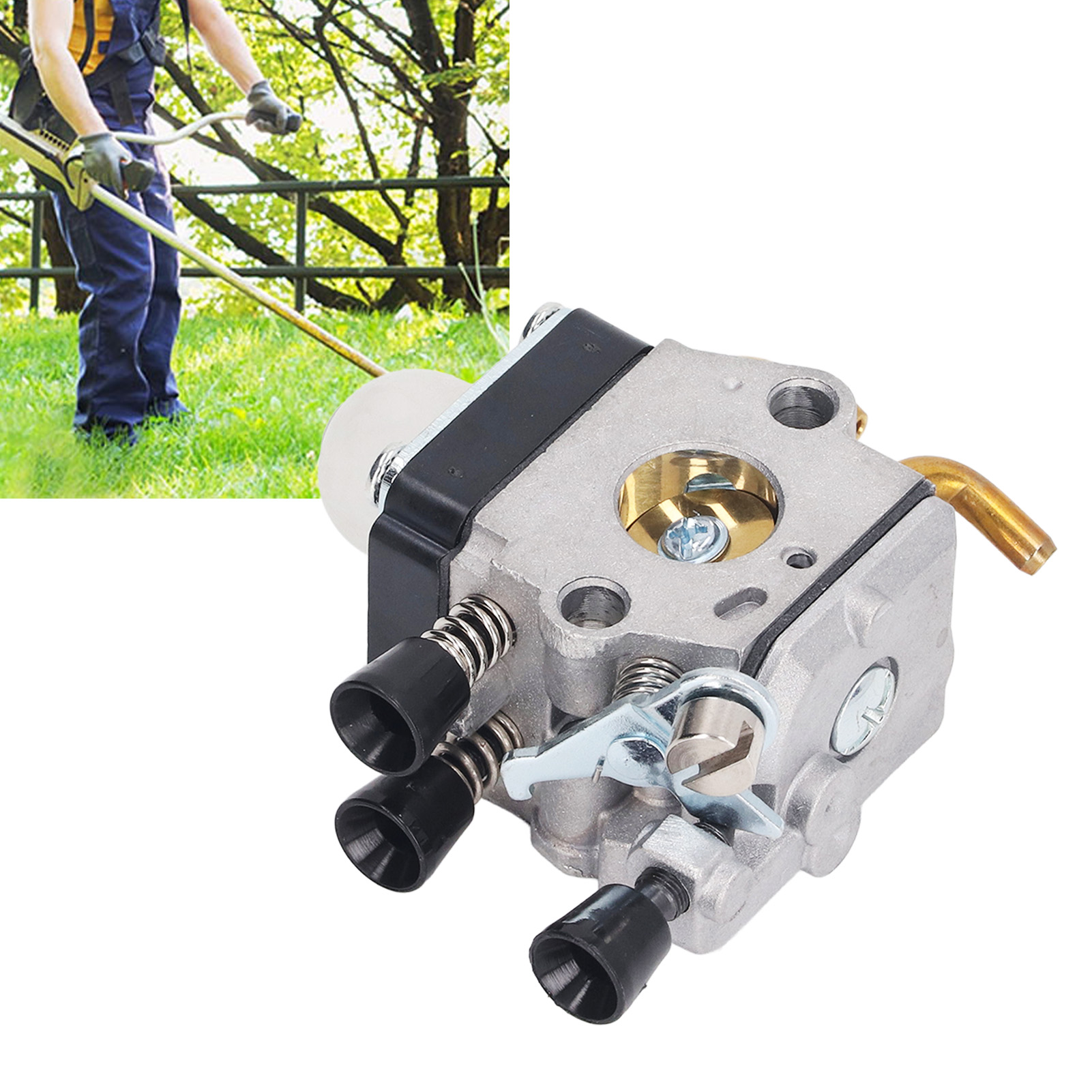 Vergaser-reparatursatz + Luftfilter + Zündkerze + Kraftstofffilterschlauch Für Stihl Fs38, Fs55 Und Andere Motoren