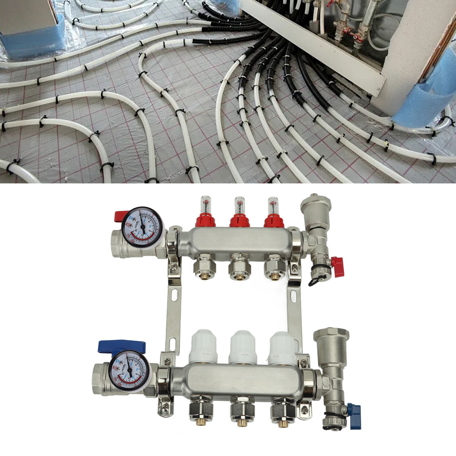 3-wege-verteiler, Durchmesser G1, Aus Edelstahl 304