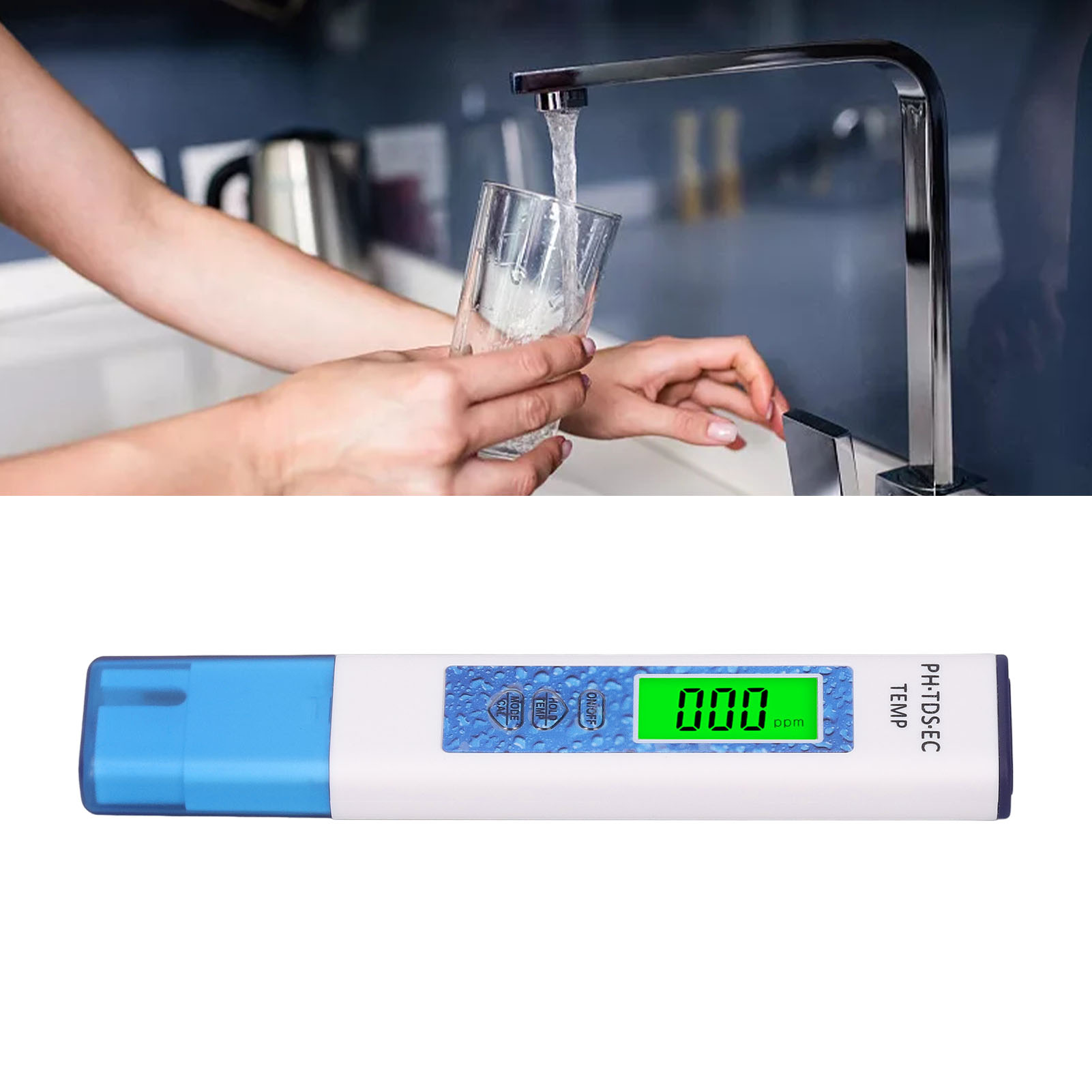 Tragbarer 4-in-1-messstift: Ph/tds/ec/temperatur, Tds-messgerät, Ec-messgerät, Ph-messgerät