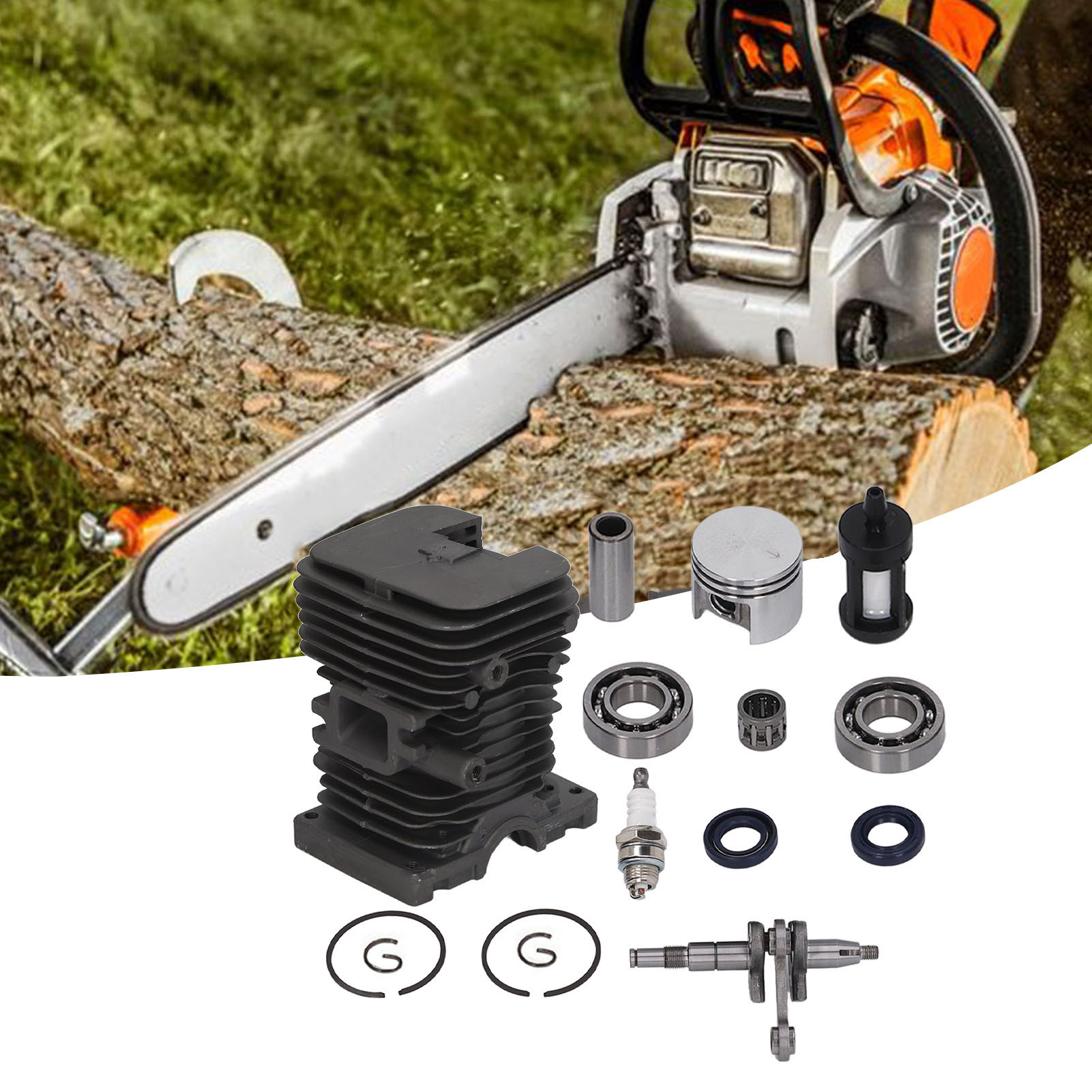 38-mm-zylinder-kolbenlagersatz Für Stihl Ms180 018 Ms170 017, Kurbelwellenersatz 1130 020 1208