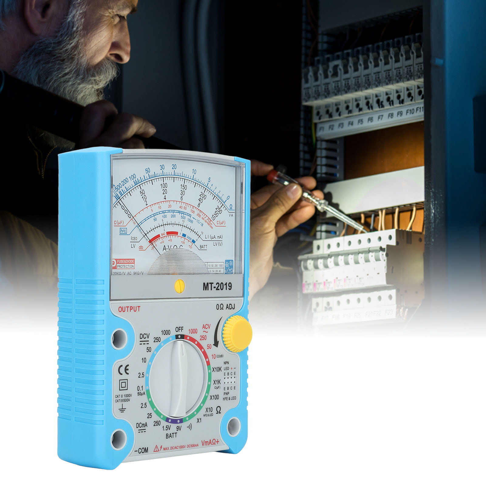 Mt-2019 Nadelmultimeter, Überhitzungsgeschütztes Mechanisches Nadelmultimeter, Multimeter Für Die Reparatur Von Haushaltsgeräten