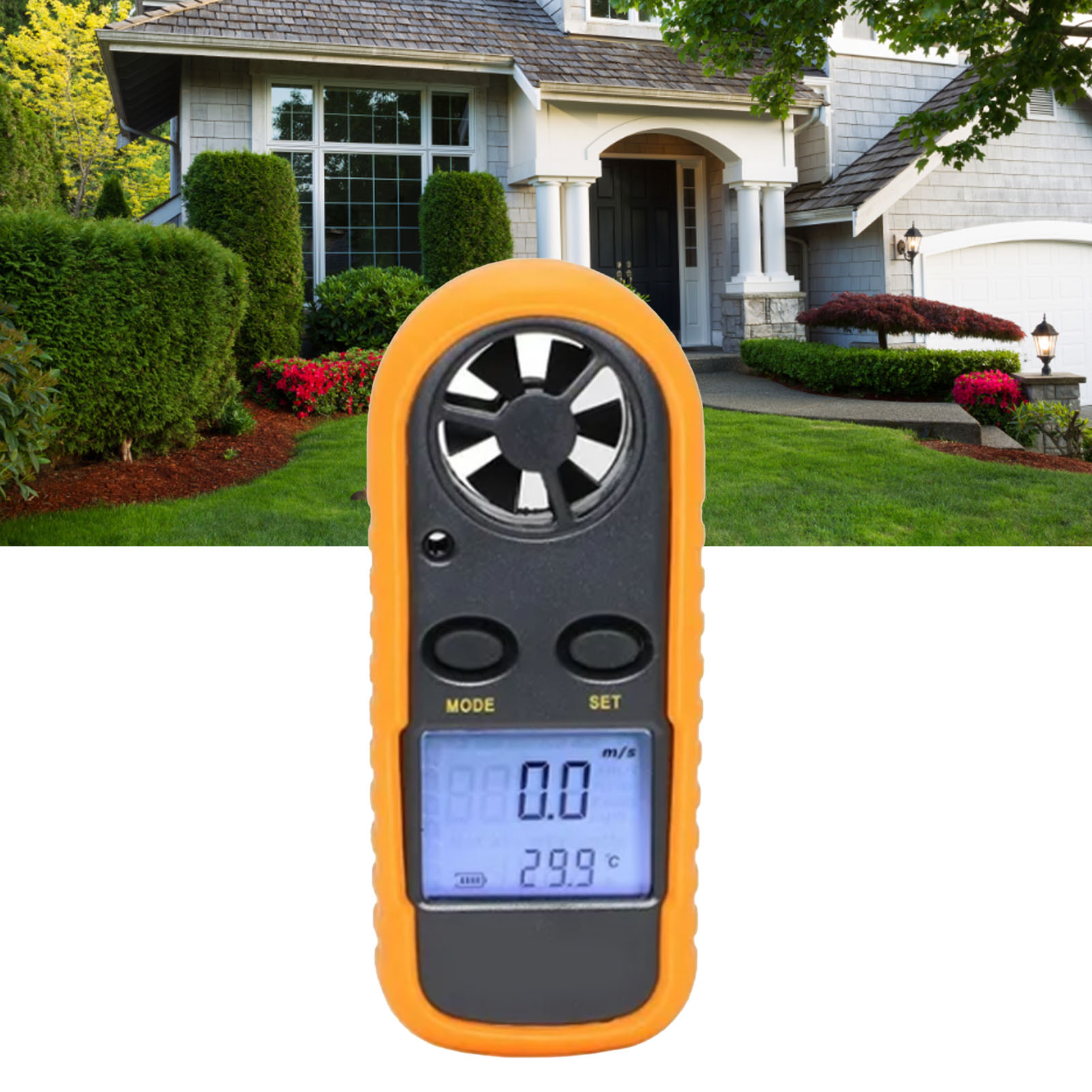 Anemometer – Modell A, Taschenanemometer, Digitales Anemometer, Windgeschwindigkeits- Und Temperaturanzeige, Cr2032-knopfzellenbatterie