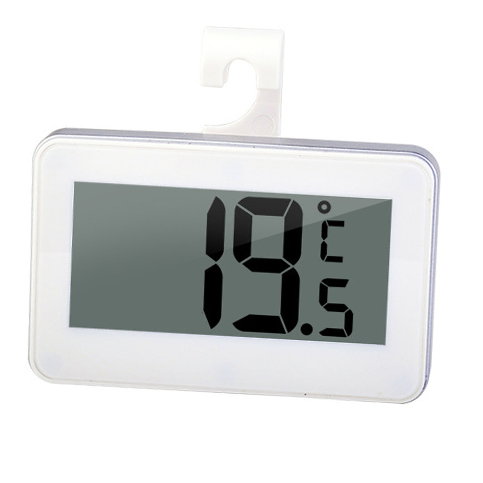 Weißes Elektronisches Thermometer Und Hygrometer Für Den Hausgebrauch, Digitalanzeige, Geeignet Für Den Innenbereich In Schlafzimmern, Kühlräumen Und Kühlschränken.