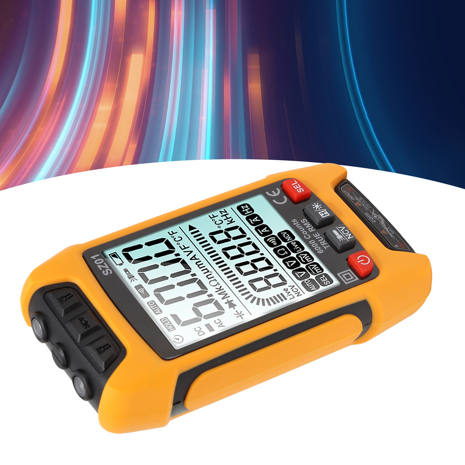 Aneng Sz01 Vollautomatisches Digitalmultimeter Mit Intelligenter Anti-verbrühungs-funktion (orangefarbenes Etikett)