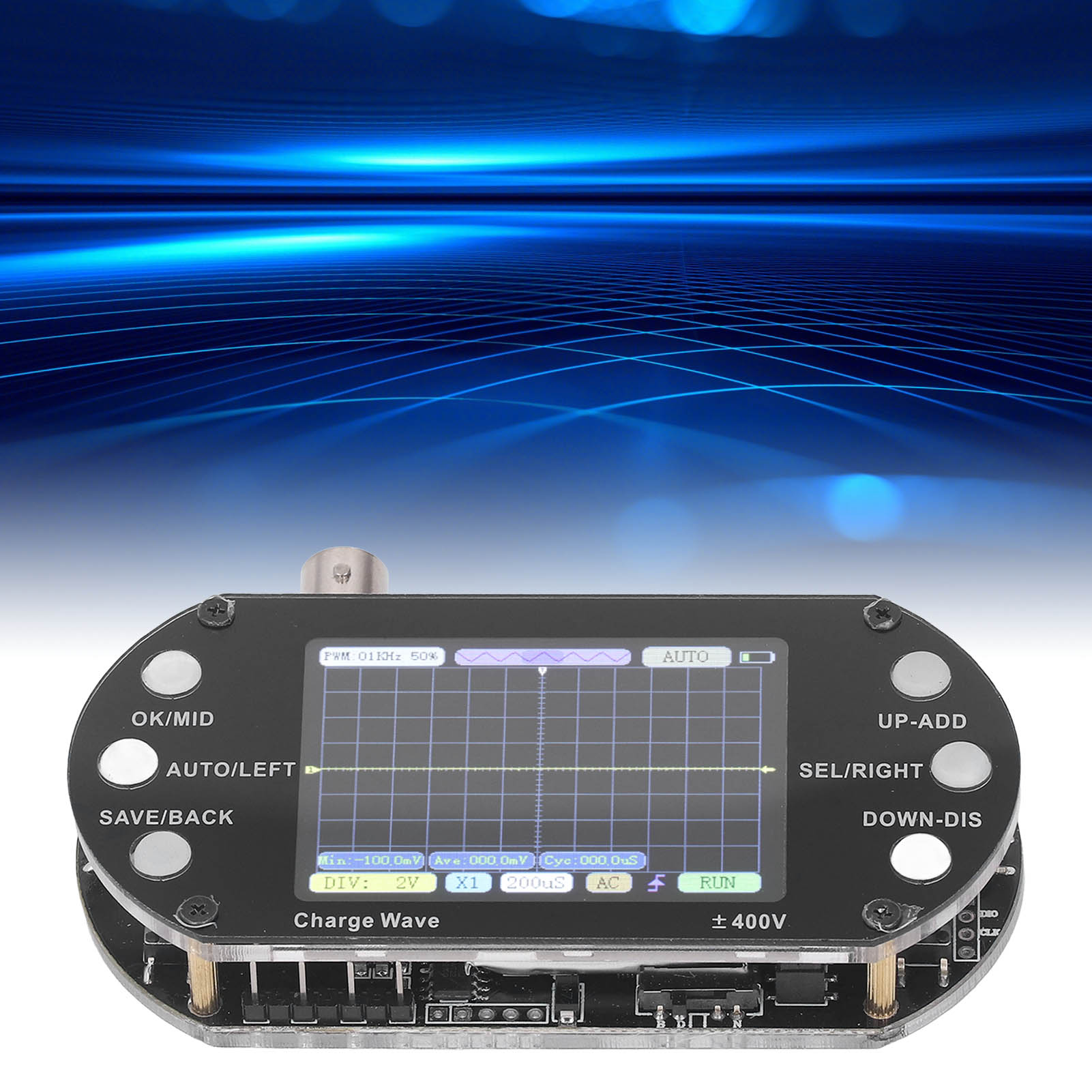 Tragbares Digitales Oszilloskop, 2,5 Mhz, 500 Khz Abtastfrequenz, 320 X 240 Auflösung, 2,4 Zoll Tft-bildschirm.