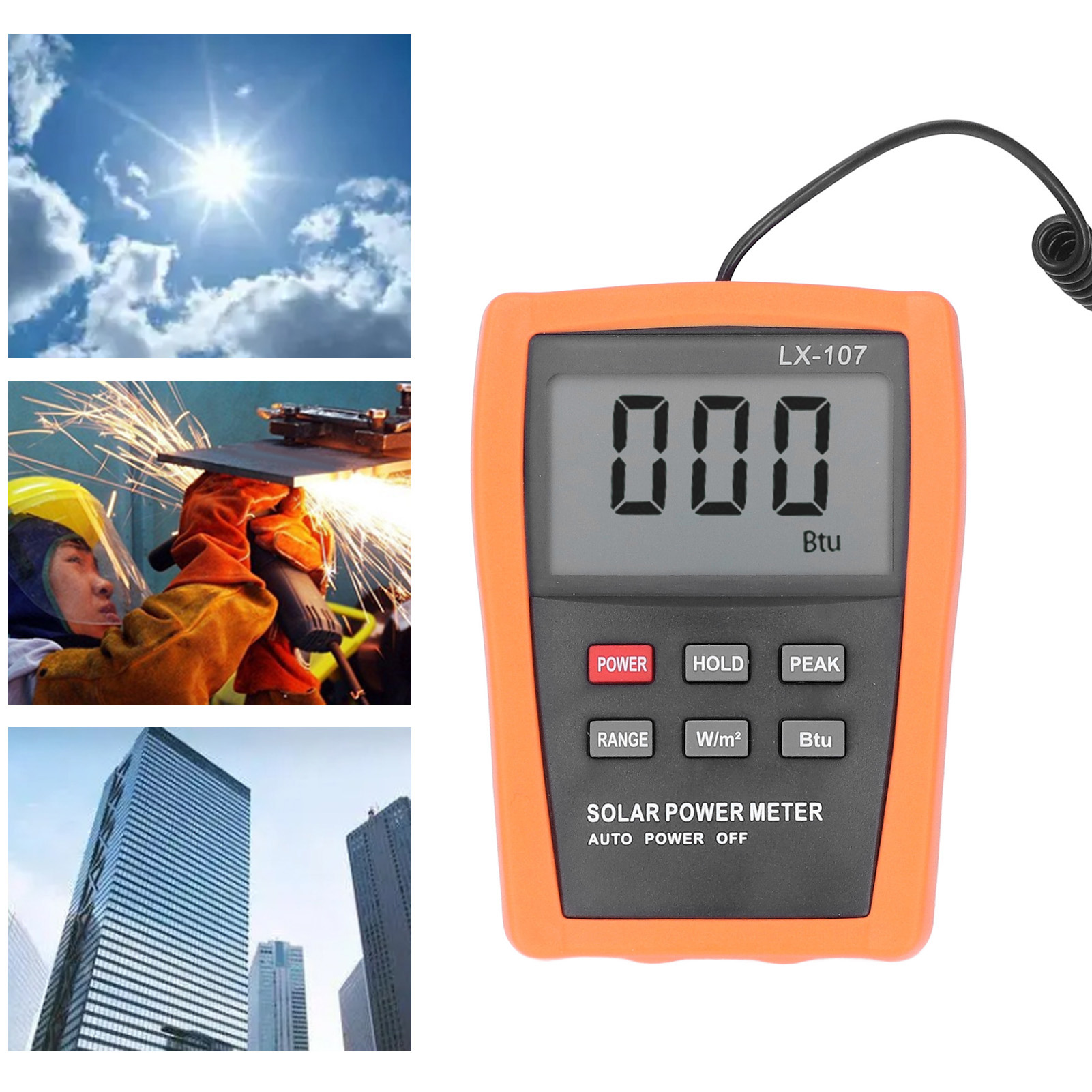 Lx107: Optisches Wattmeter, Ultraviolett-intensitätstester, Hochpräzises Digitales Solar-irradiometer, Kompassfunktion, Datenanzeige Und -speicherung.