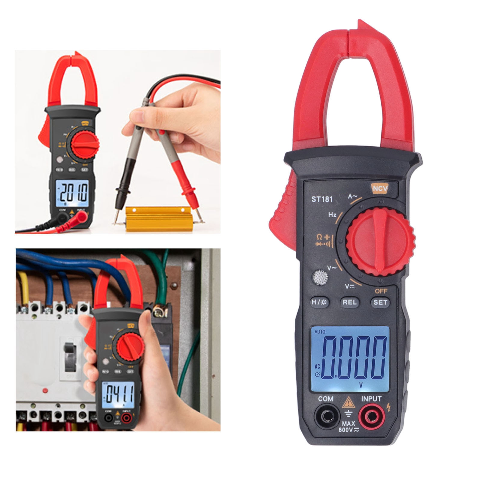 St181 Intelligentes Digitales Stromzangenmessgerät, Hochpräzises Multimeter, Ac/dc-stromzangenmessgerät, Stromzangenmessgerät Mit Hintergrundbeleuchtetem Digitaldisplay