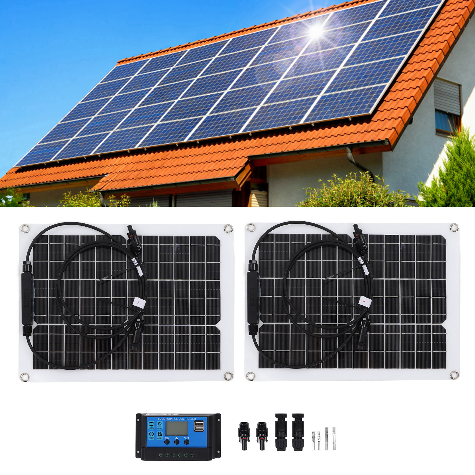 30-w-flexibles-solarpanel-set Mit 50-a-solarregler