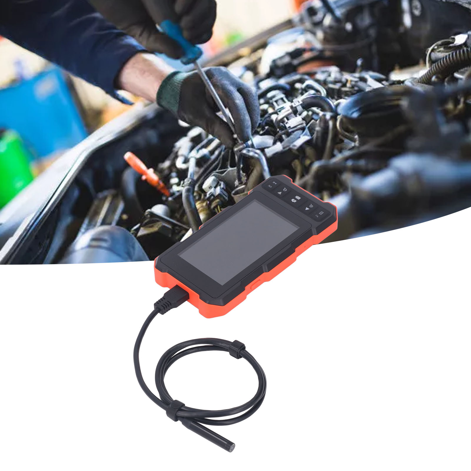 T21 4,5-zoll-ips-hd-1080p-tragbares Industrieendoskop Mit 1-meter-kabel Und 8-mm-optikrohr