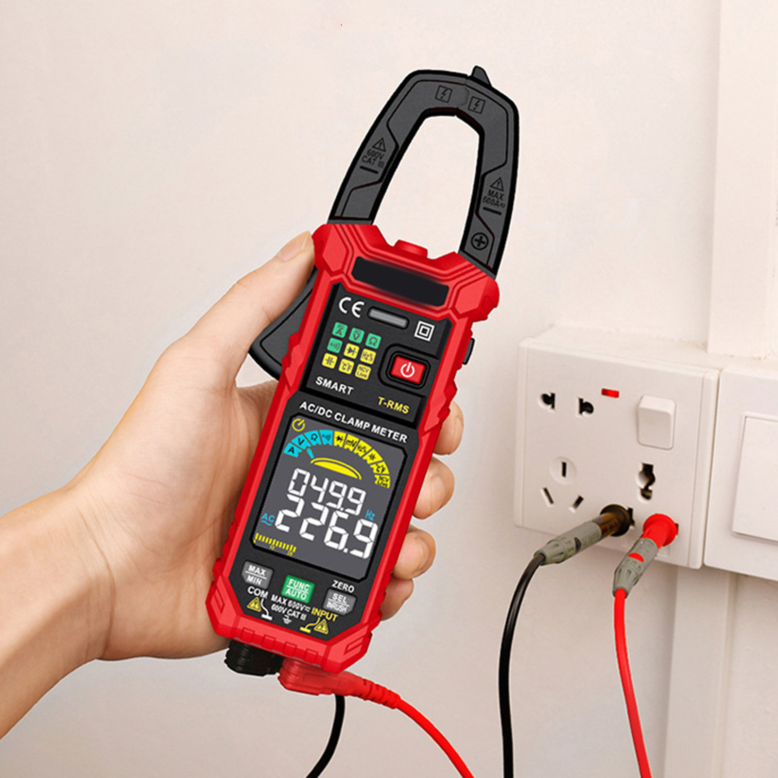 Mayilon Hat Das Ht203d Stromzangenmessgerät, Ein Hochpräzises, Echtes Effektivwert-multifunktions-digitalstromzangenmessgerät Für Elektrische Anwendungen, Zugelassen.