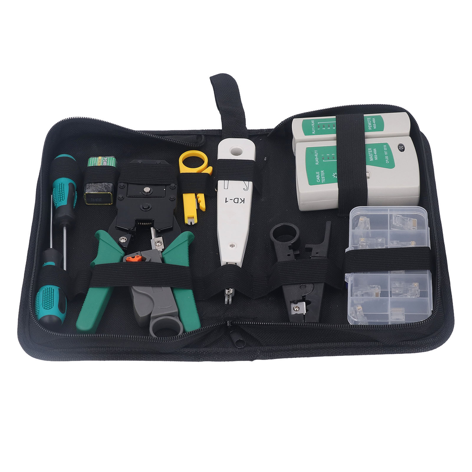 Netzwerk-crimpwerkzeug-set, 3-in-1-netzwerkkabel-crimpwerkzeug, Tester, Ar-0812 Heimwerker-werkzeugset Mit Akku