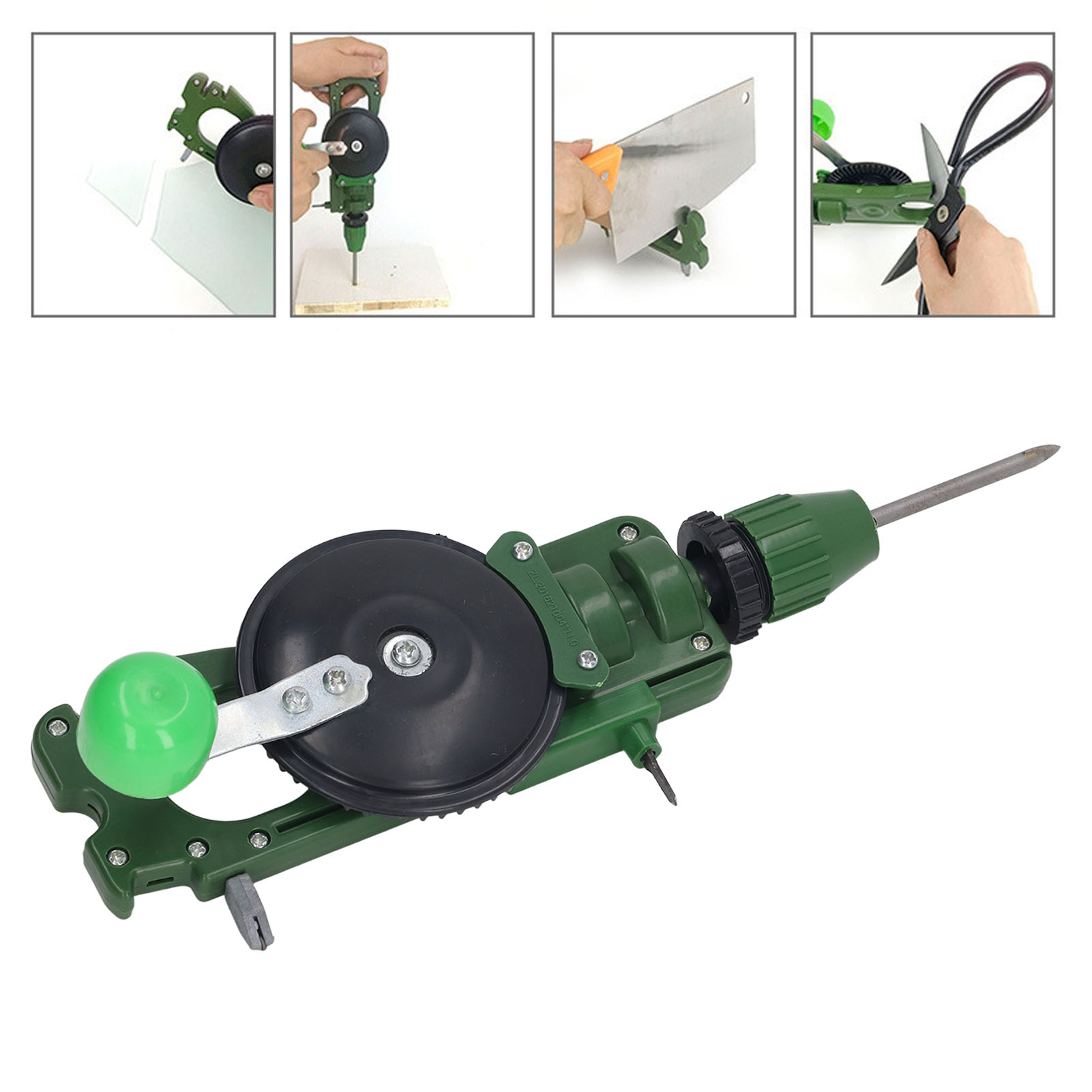 Handkurbelbohrmaschine, Holzbohrmaschine, Glasschneider, Integrierter Glasschneider, Multifunktions-keramikschneider, Elektrische Bohrmaschine Mit Zubehör