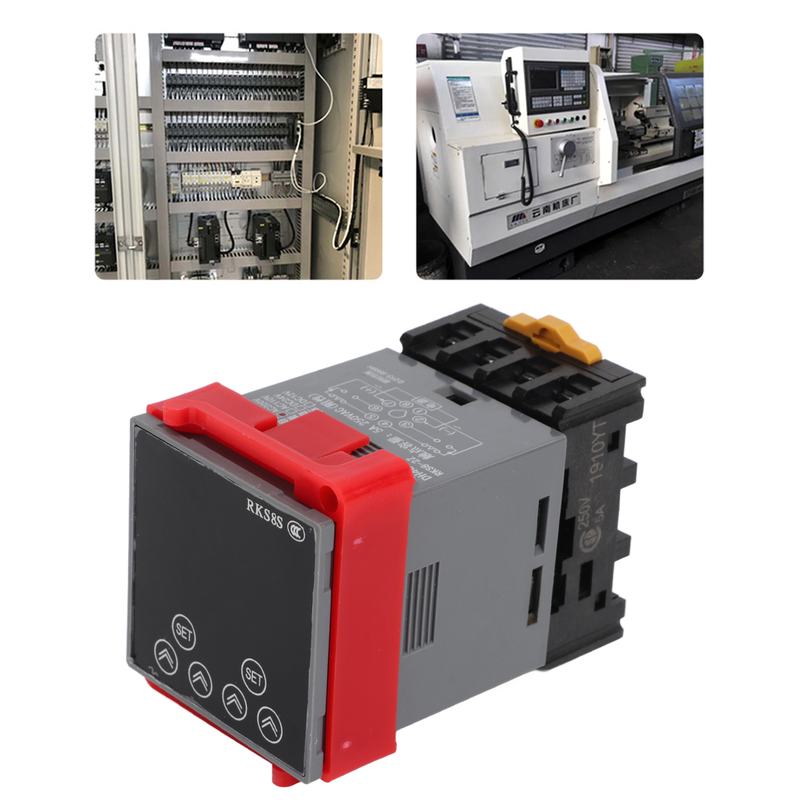Rks8-2z Multifunktionales Zeitverzögerungsrelais Mit Lcd-anzeige Und Sockel, 220 V Wechselstrom